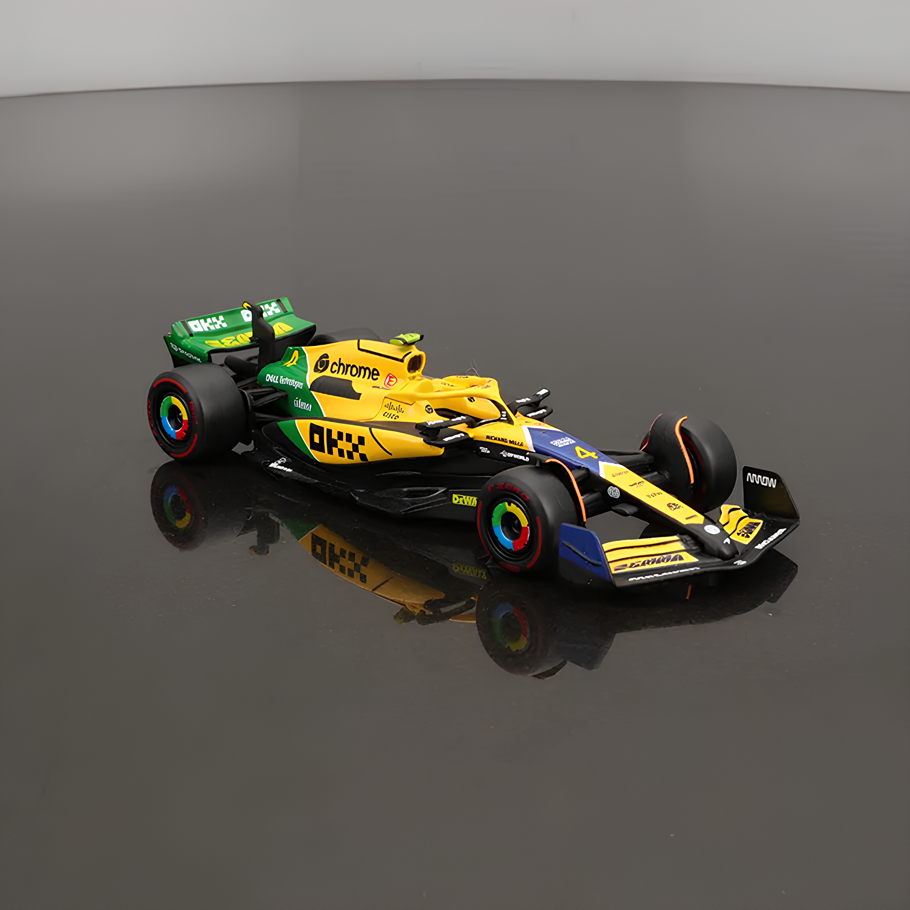 (2024) F1 Miniatura McLaren MCL38 Senna Mônaco #4 Lando Norris 1:43