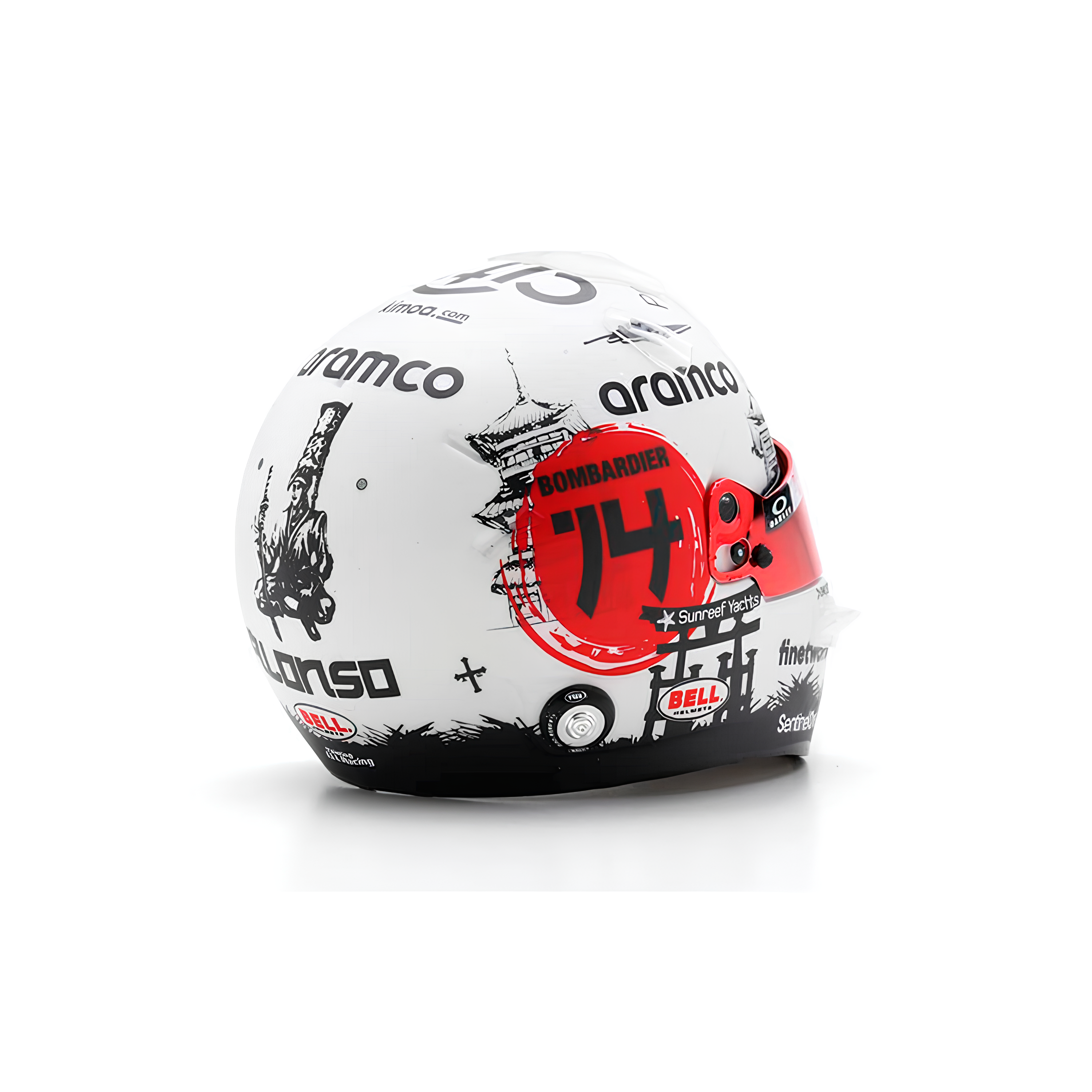 (2023) F1 Miniatura Capacete Fernando Alonso Japão 1:5