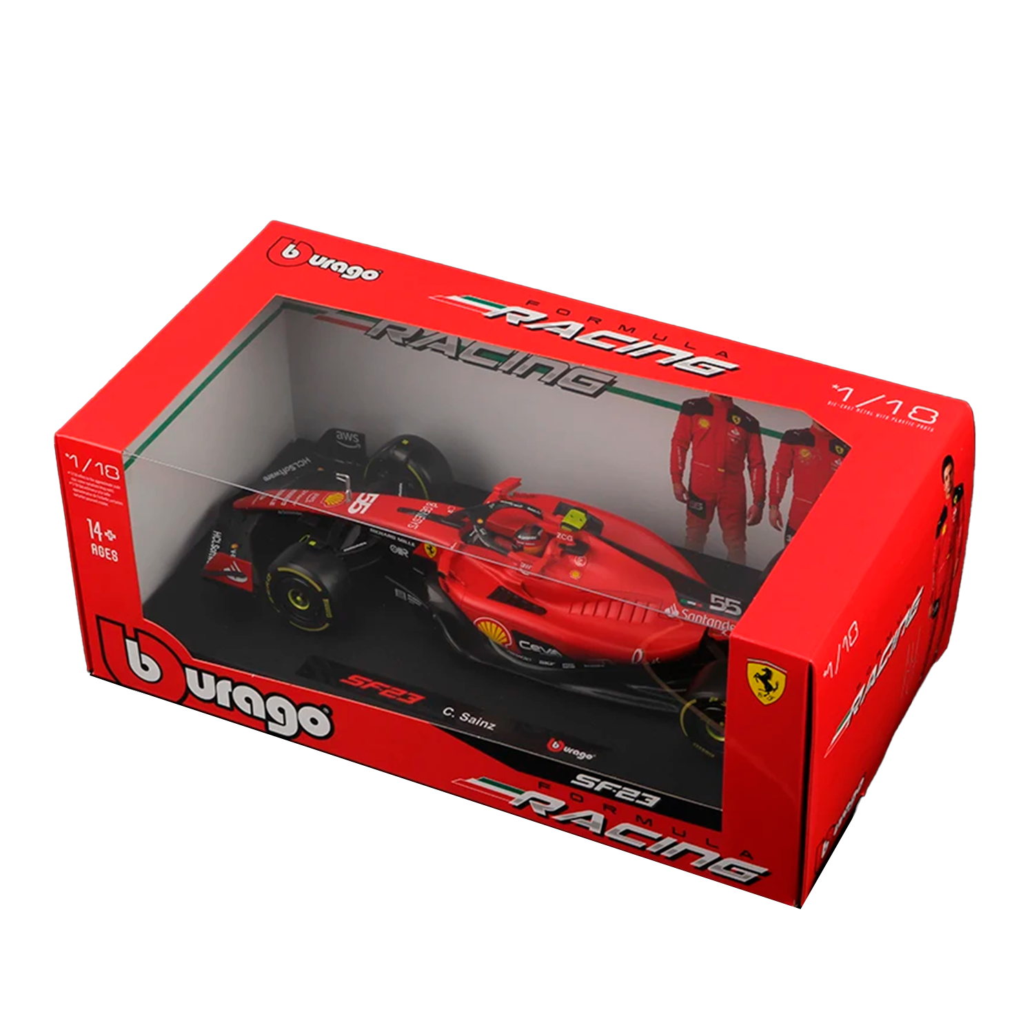 LANÇAMENTO (2023) F1 Miniatura Ferrari SF23 #55 Carlos Sainz 1:18