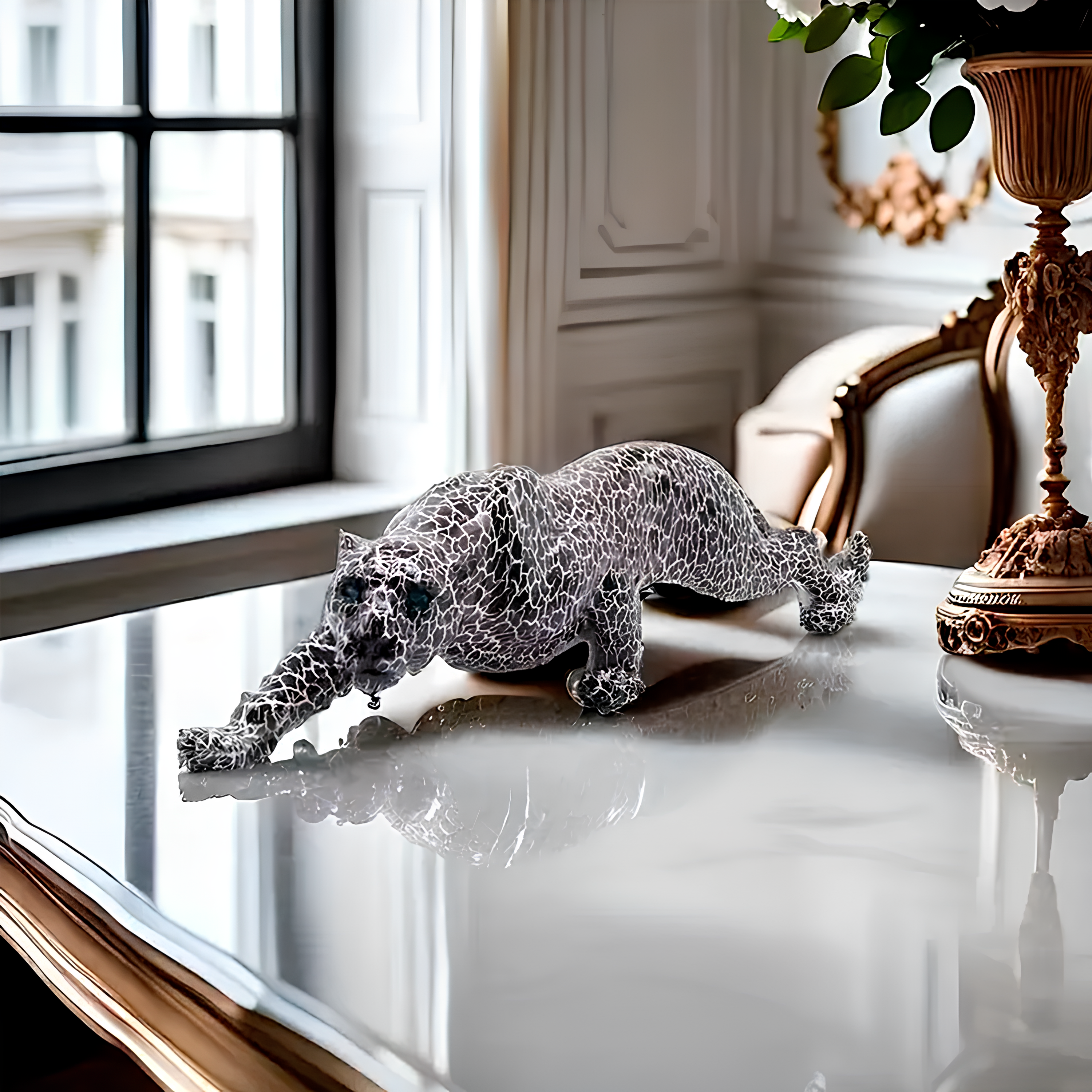Escultura Leopardo Cheetah Resina