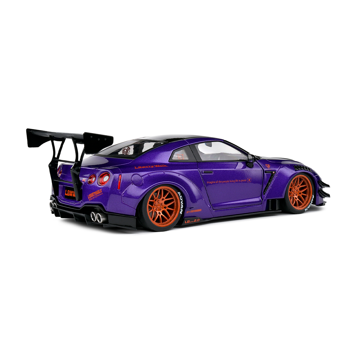 Miniatura Nissan GT-R (R35) 2022 Liberty Walk Body Kit 2.0 1:18