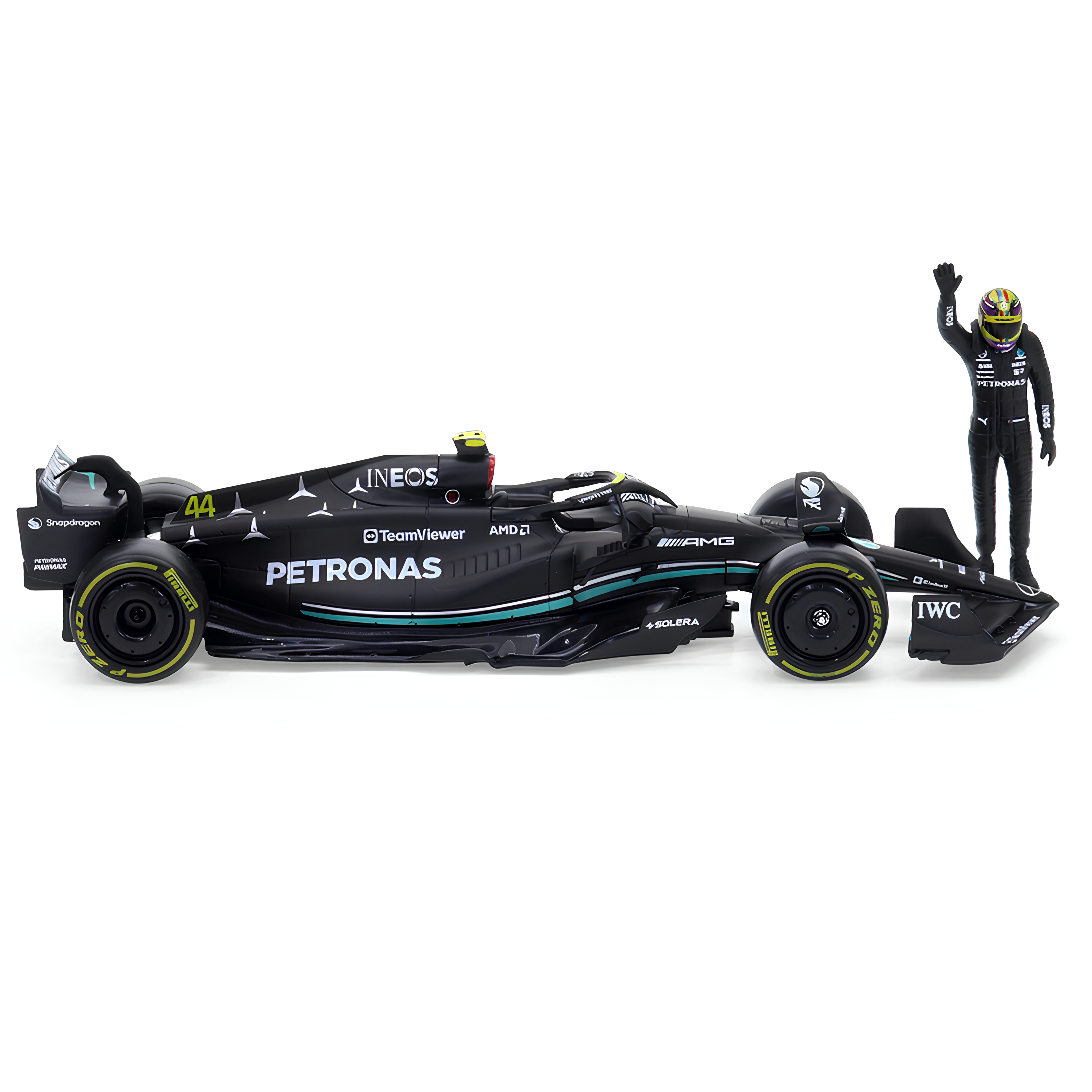 (2023) Miniatura F1 Mercedes-AMG F1 W14 #44 Lewis Hamilton 1:24 + Piloto
