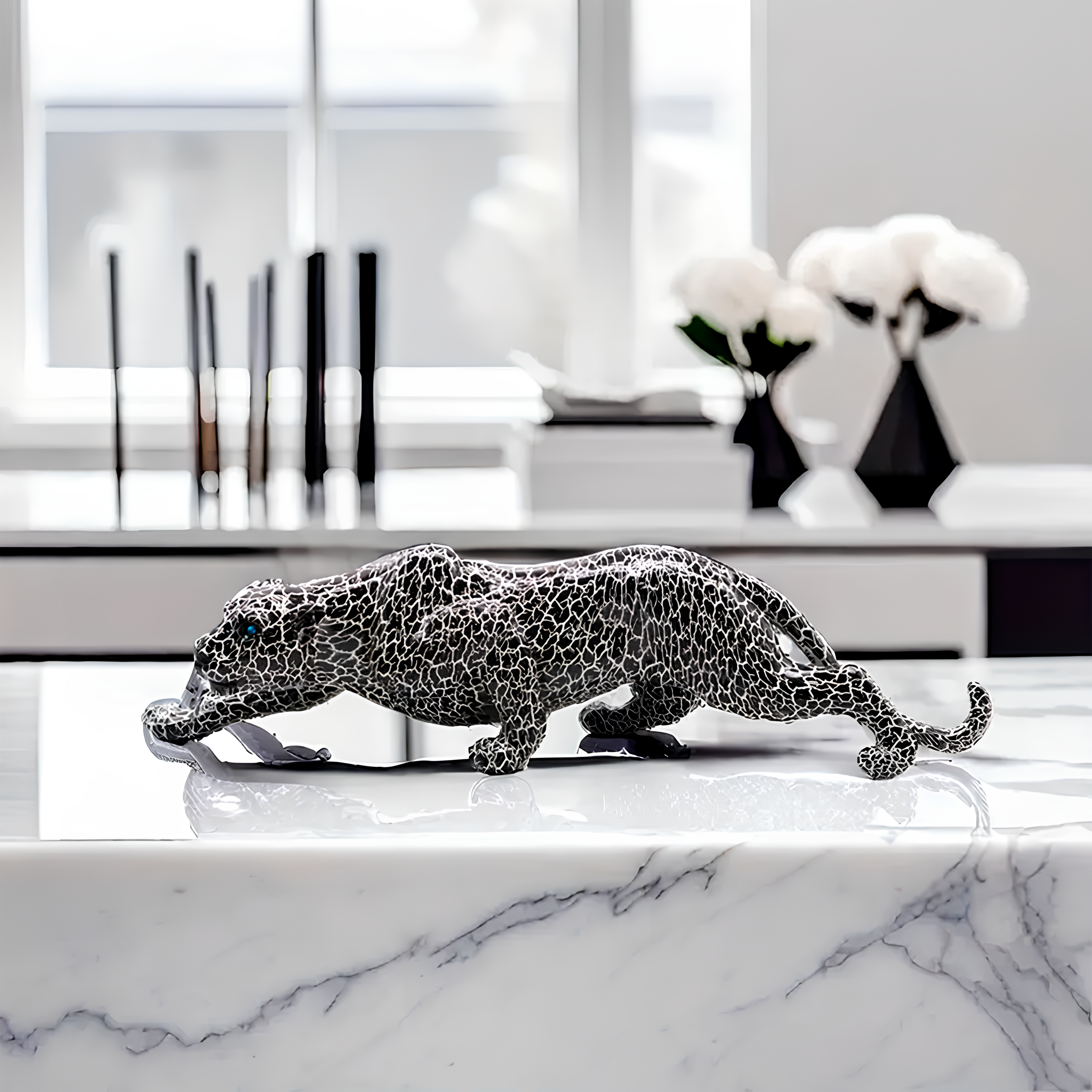 Escultura Leopardo Cheetah Resina