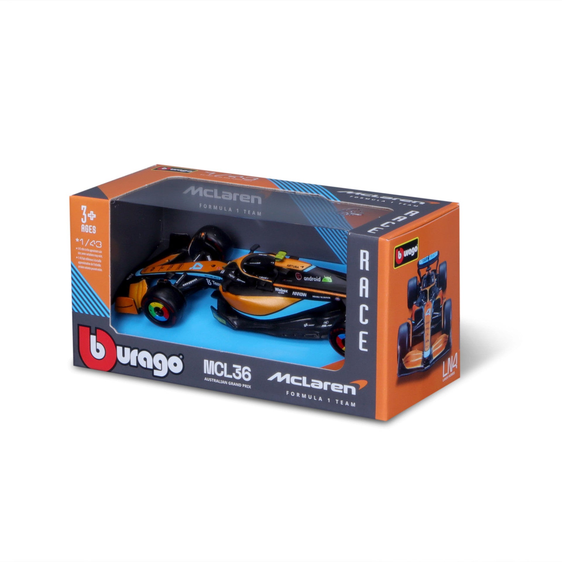 Fórmula 1 Miniatura F1 Mclaren 4 Lando Norris