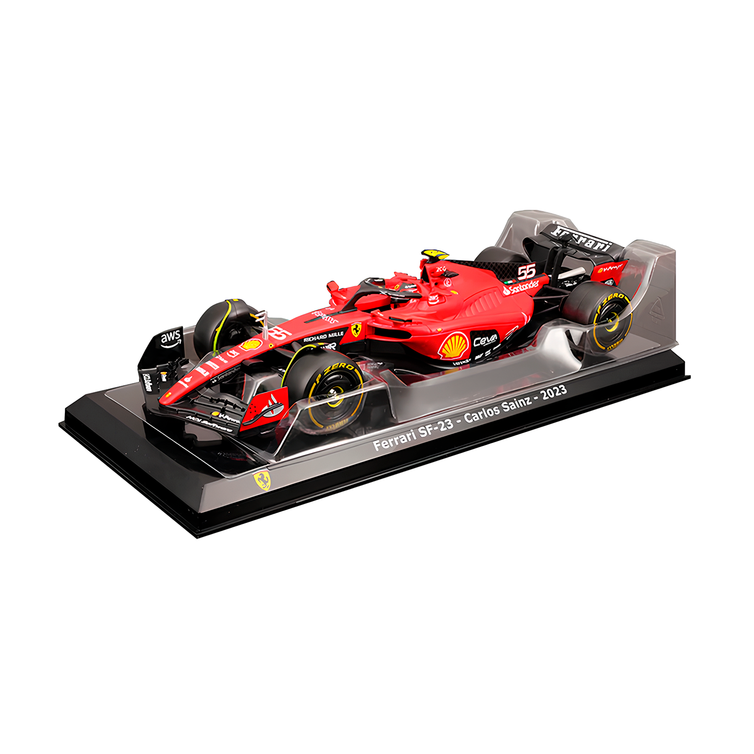 LANÇAMENTO (2023) F1 Miniatura Ferrari SF23 #55 Carlos Sainz 1:18