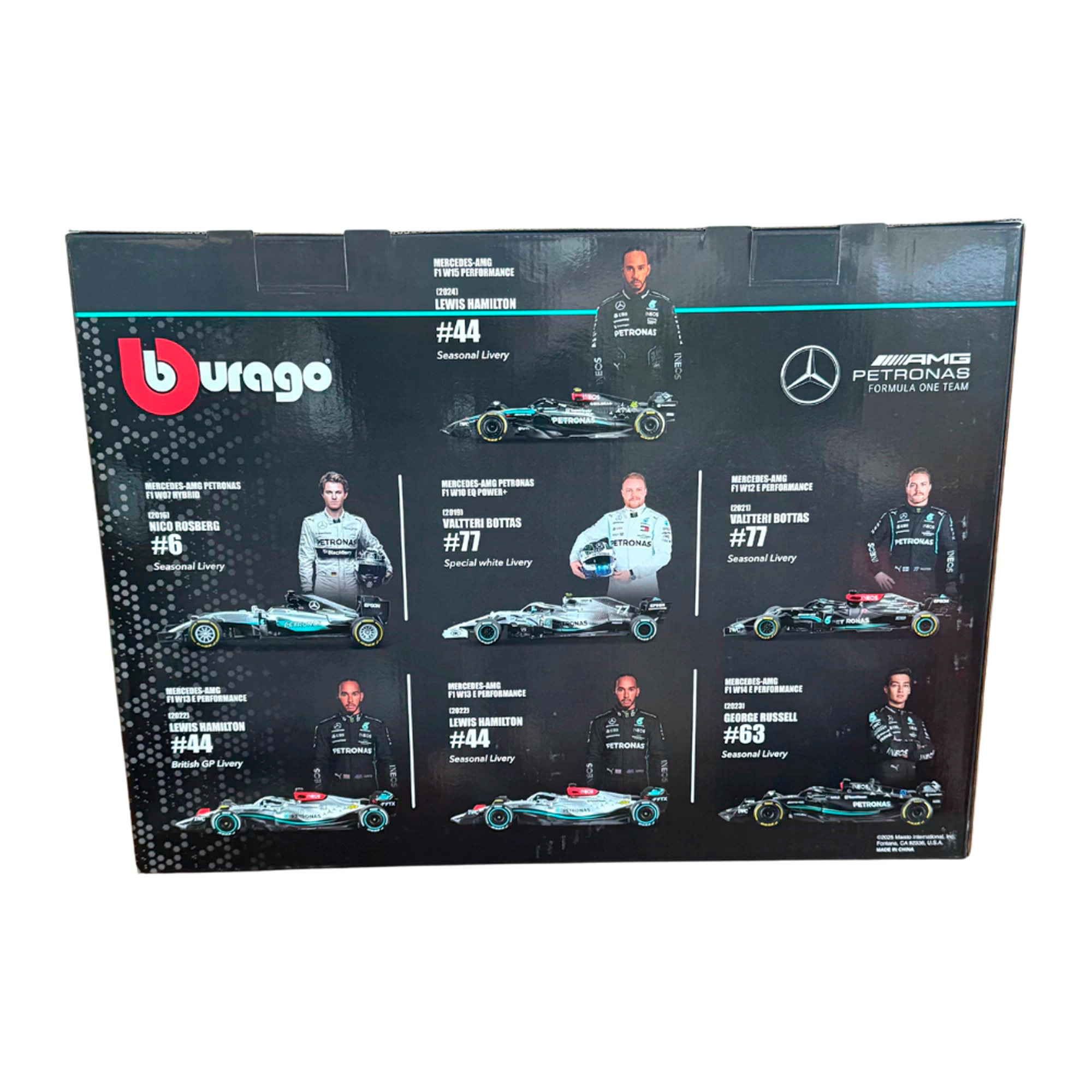 F1 Miniaturas Mercedes-AMG Display Pack 7 Carros 1:43