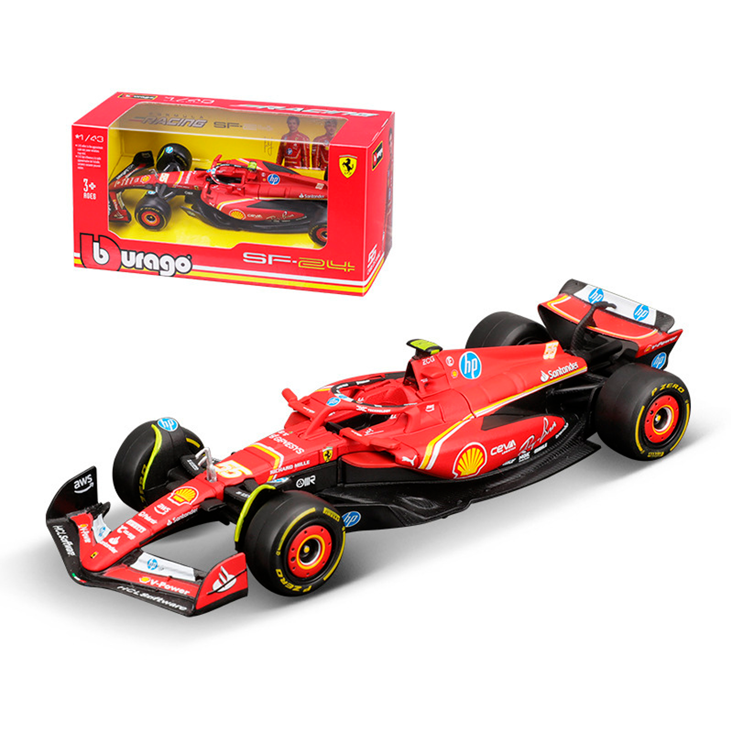 (2024) F1 Miniatura Scuderia Ferrari SF-24 #55 Carlos Sainz 1:43