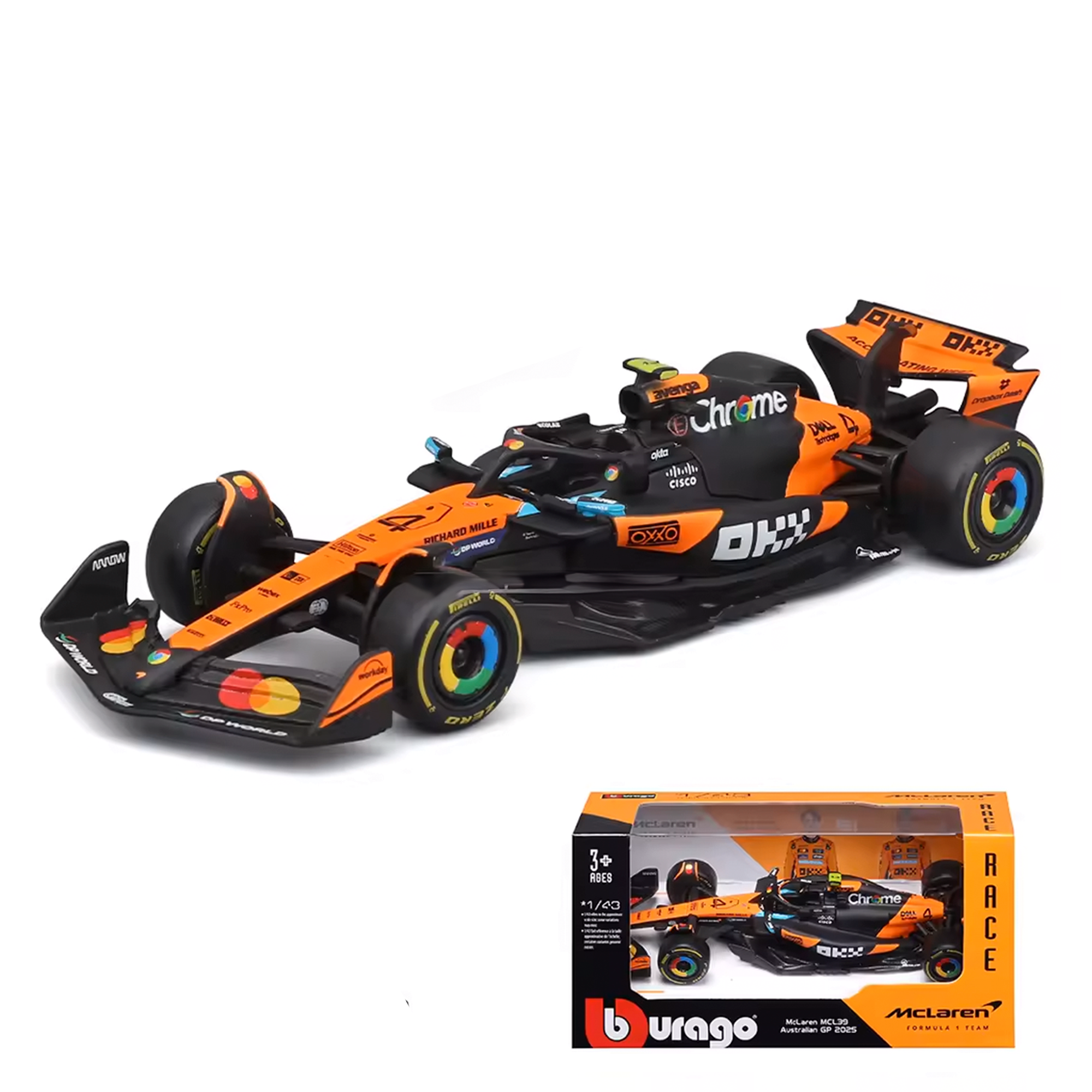PRÉ-VENDA (2025) F1 Miniatura McLaren MCL39 #4 Lando Norris 1:43