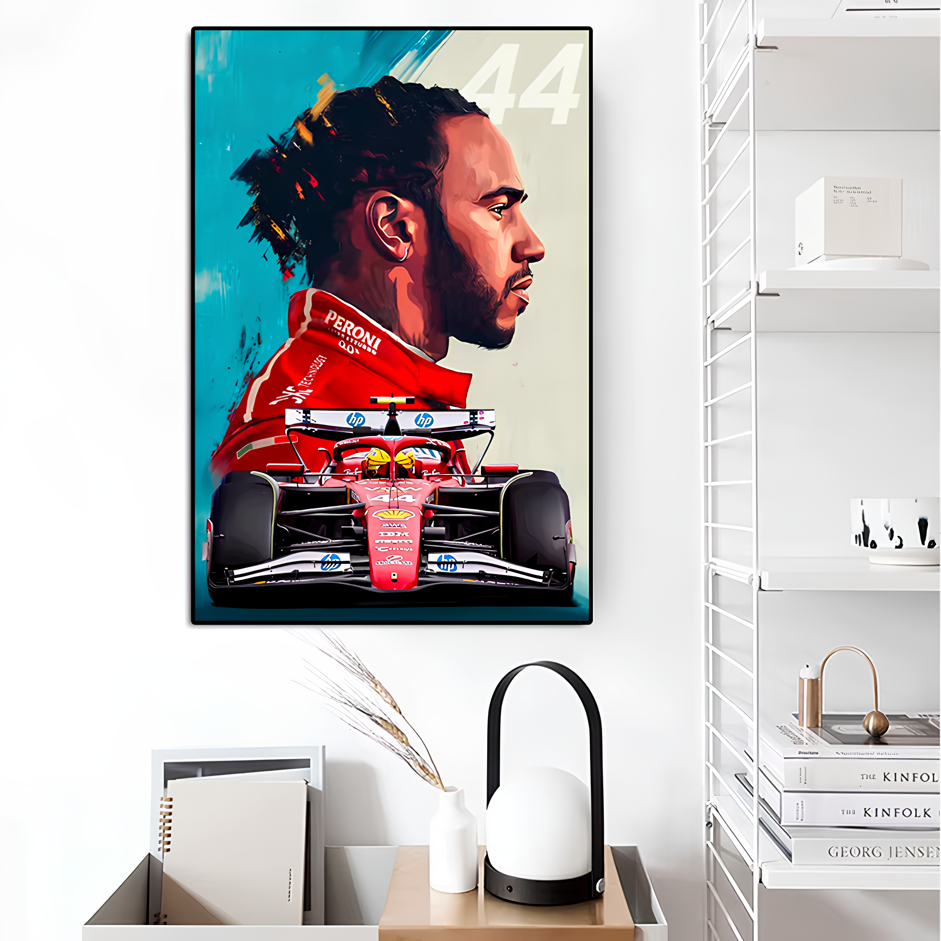 Pôster / Quadro Decorativo F1 Ferrari 2025 Lewis Hamilton