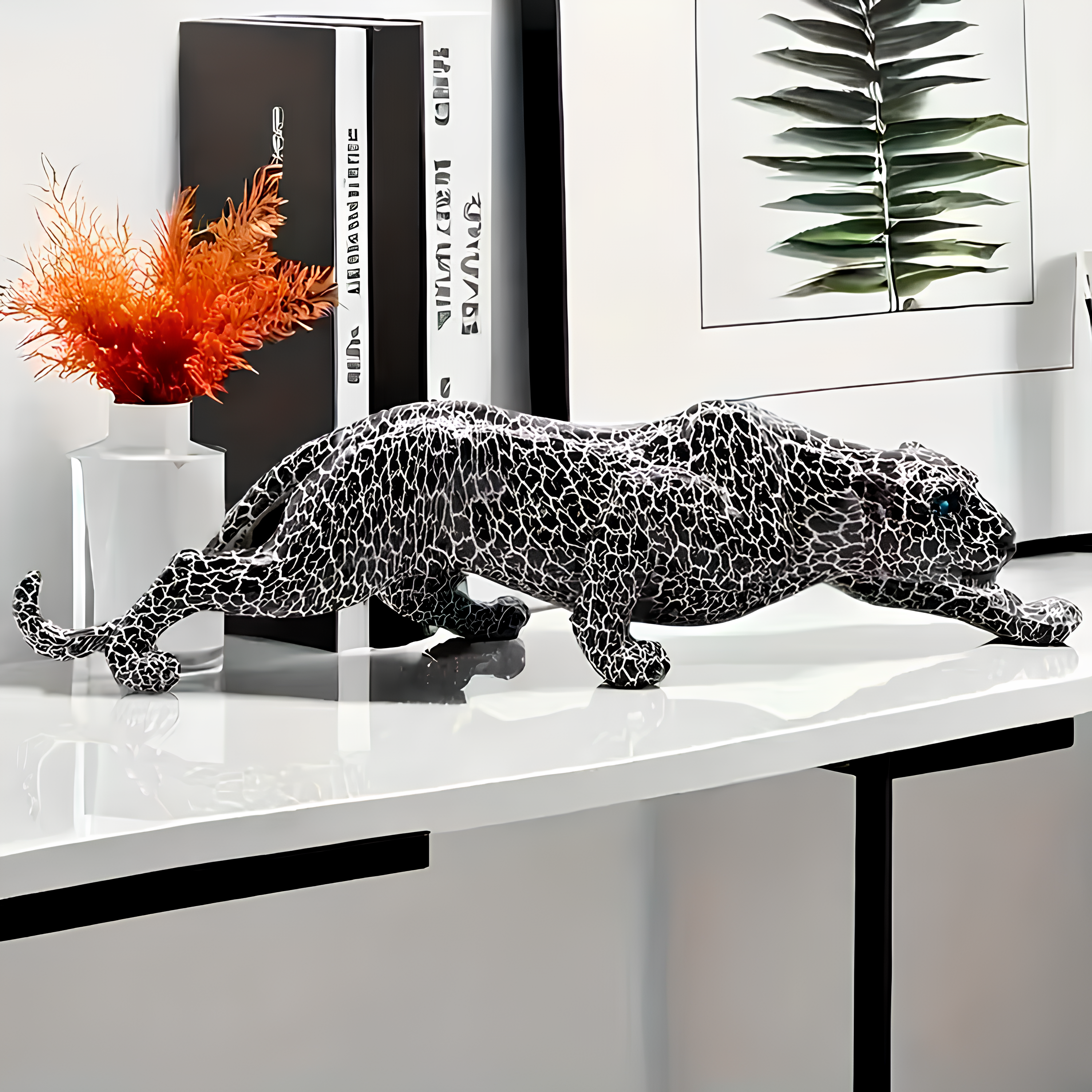 Escultura Leopardo Cheetah Resina