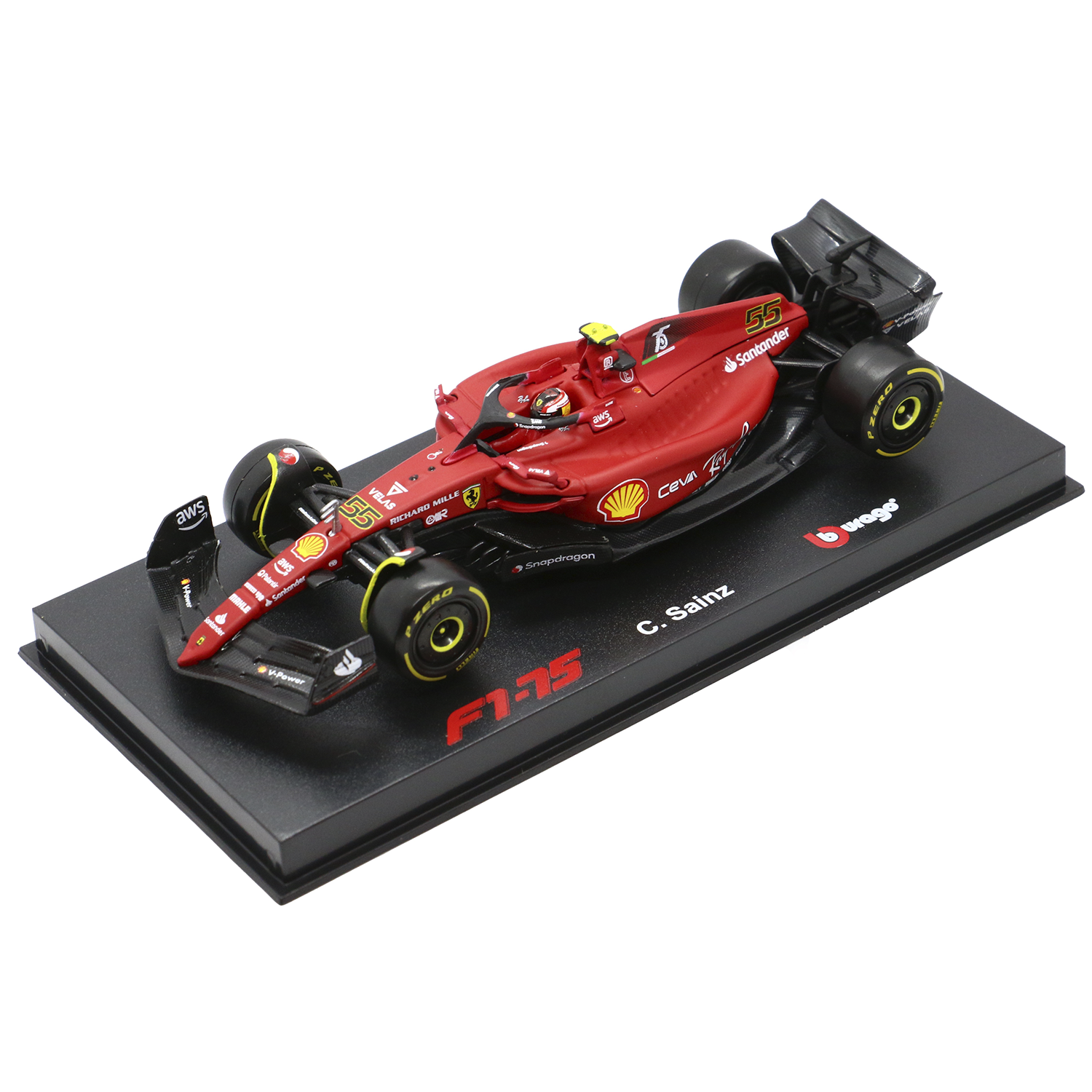 Formula 1 Miniatura 2022 Scuderia Ferrari F1 75 Carlos Sainz 55