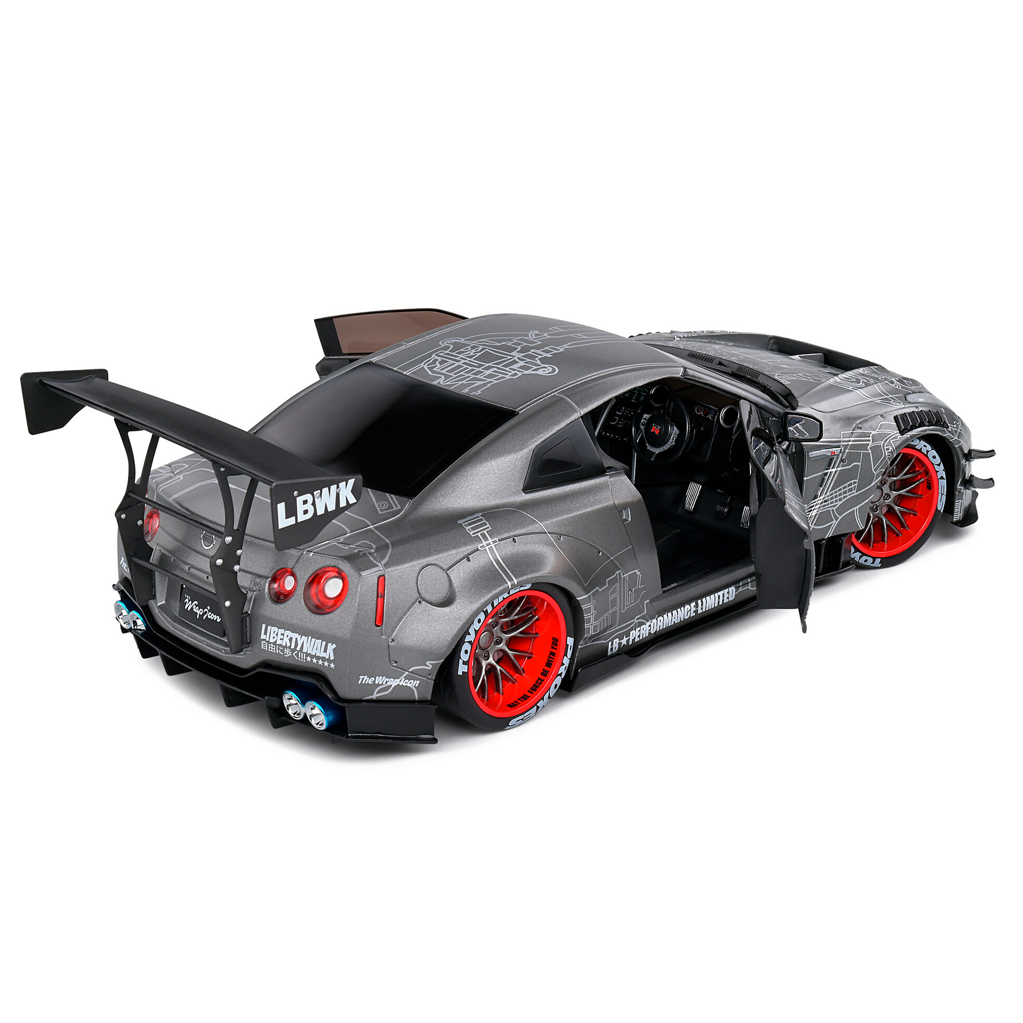 (2022) Miniatura Nissan GT-R (R35) Liberty Walk 2.0 1:18