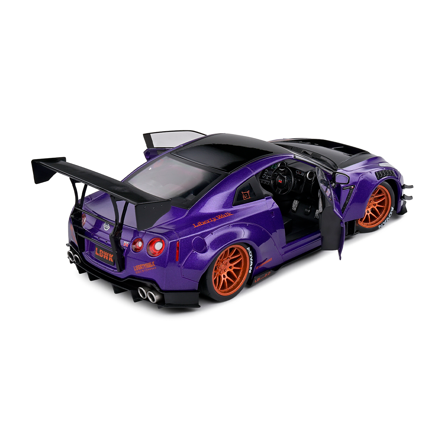 Miniatura Nissan GT-R (R35) 2022 Liberty Walk Body Kit 2.0 1:18