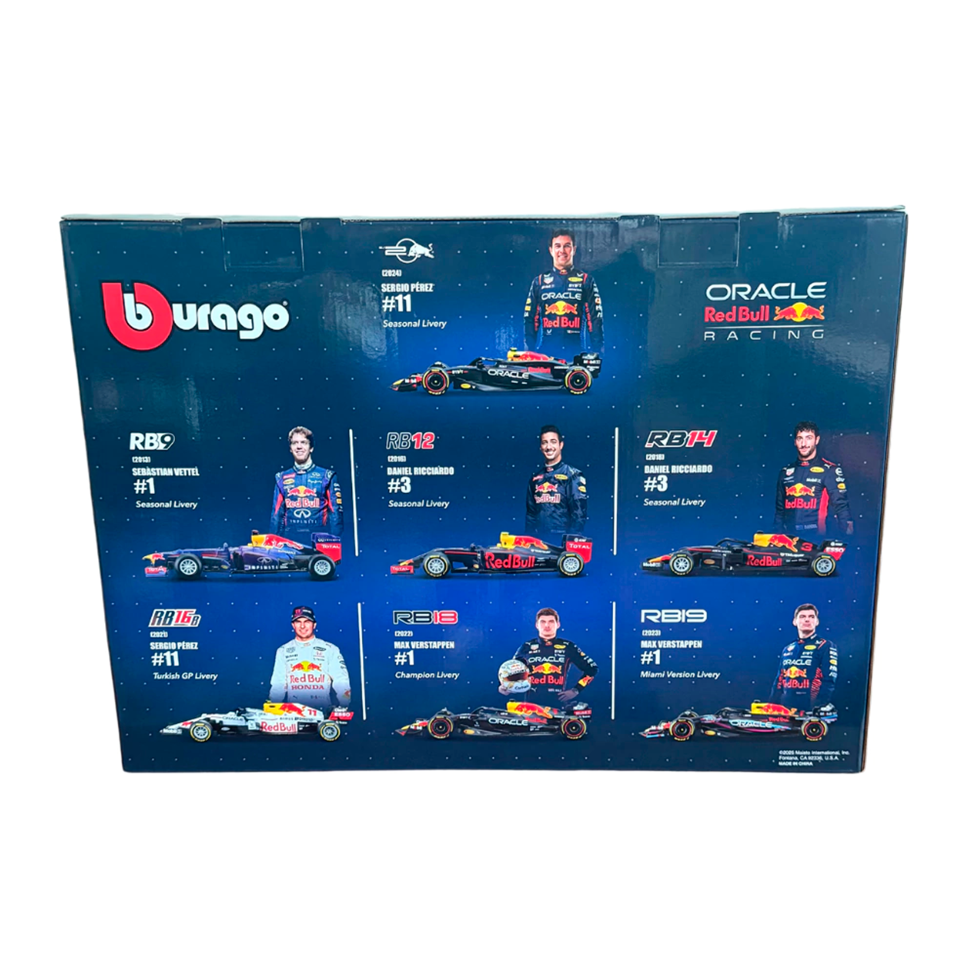 F1 Miniaturas Red Bull Display Pack 7 Carros 1:43