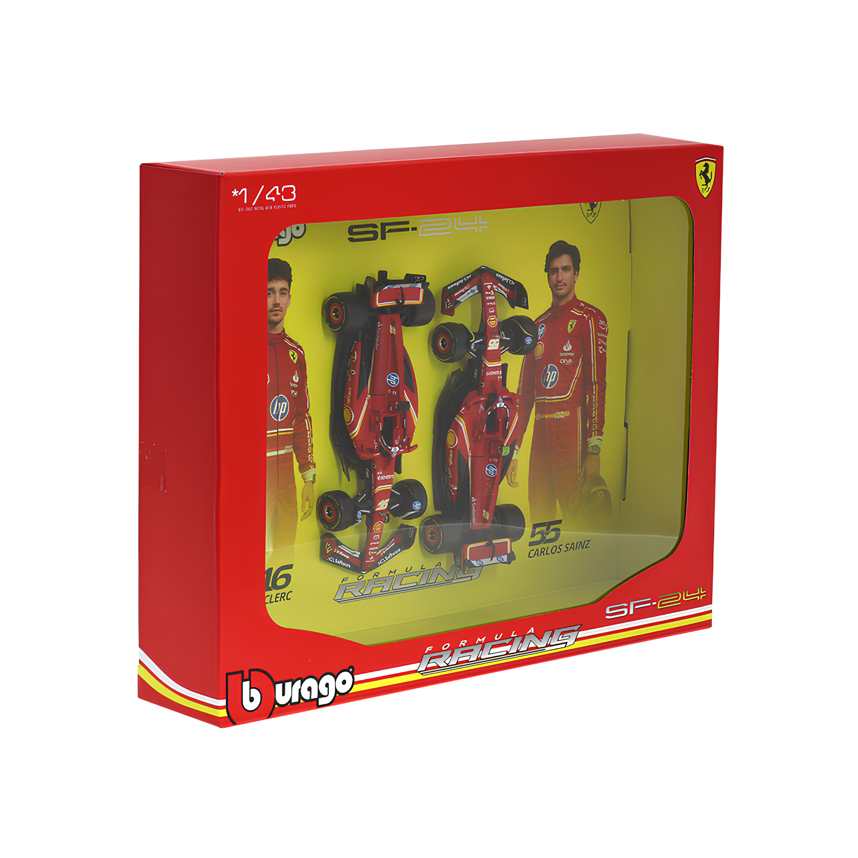 LANÇAMENTO (2024) F1 Miniaturas Pack Ferrari SF-24 1:43