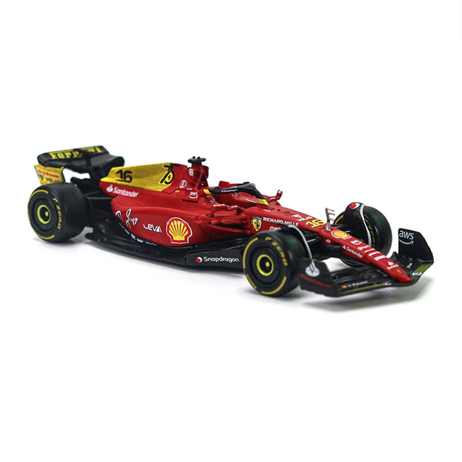 Formula 1 Miniatura 2022 Scuderia Ferrari F1 75 Edição Comemorativa GP Monza 16 Charles Leclerc