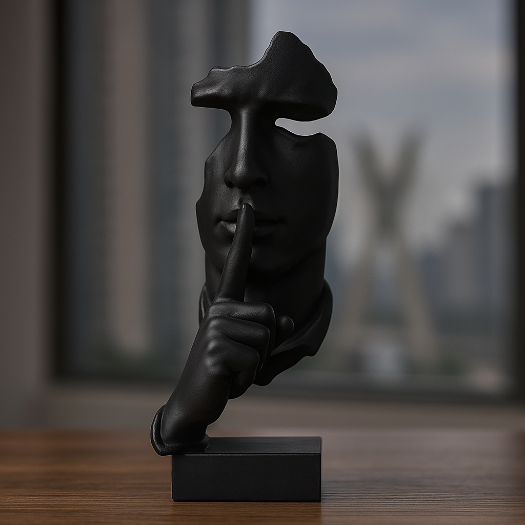 Estátua Decorativa Silêncio