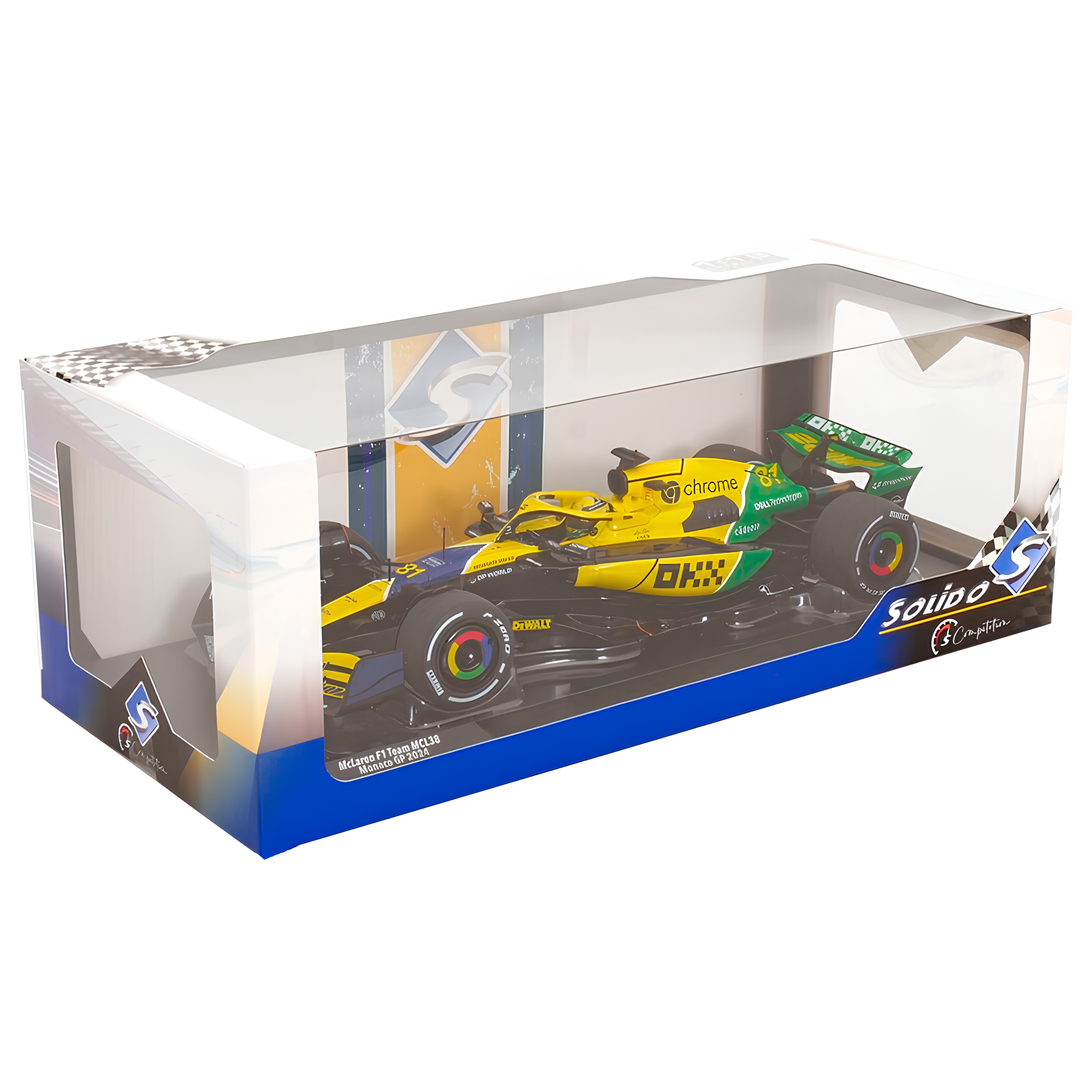 LANÇAMENTO (2024) F1 Miniatura McLaren MCL38 Senna Mônaco 1:18