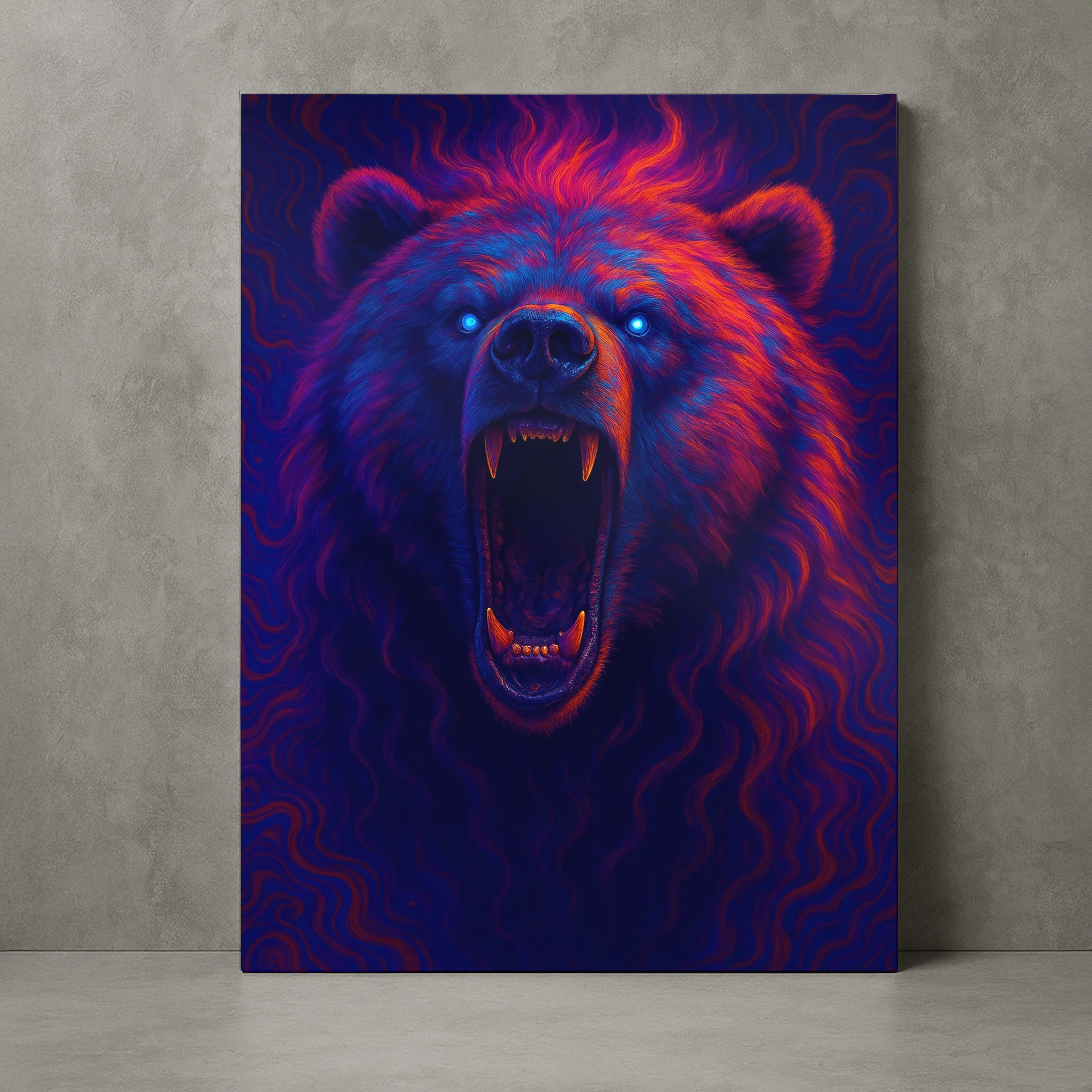 Tela/Quadro Decorativo Urso Celeste