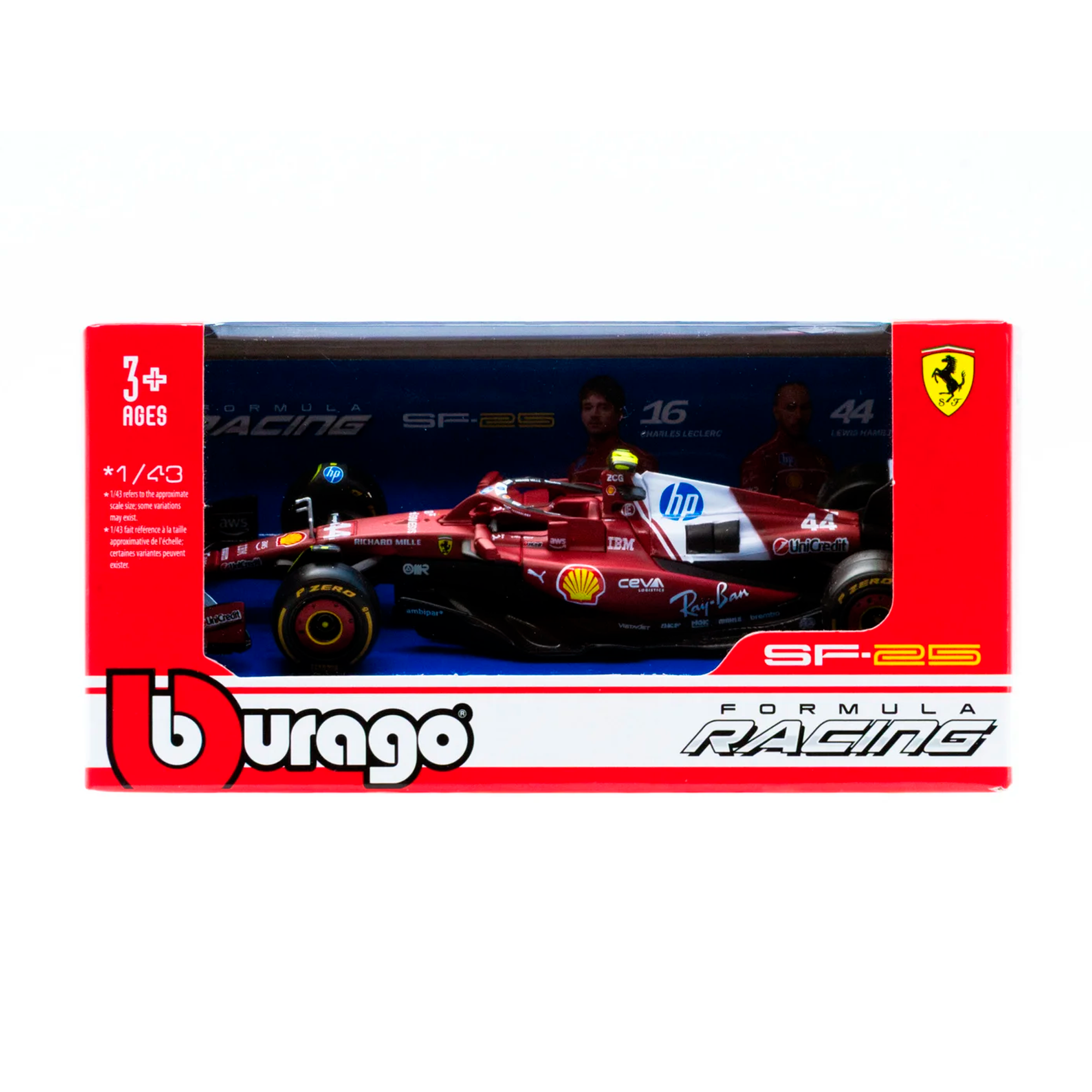 PRÉ-VENDA (2025) F1 Miniatura Scuderia Ferrari SF-25 #44 Lewis Hamilton 1:43