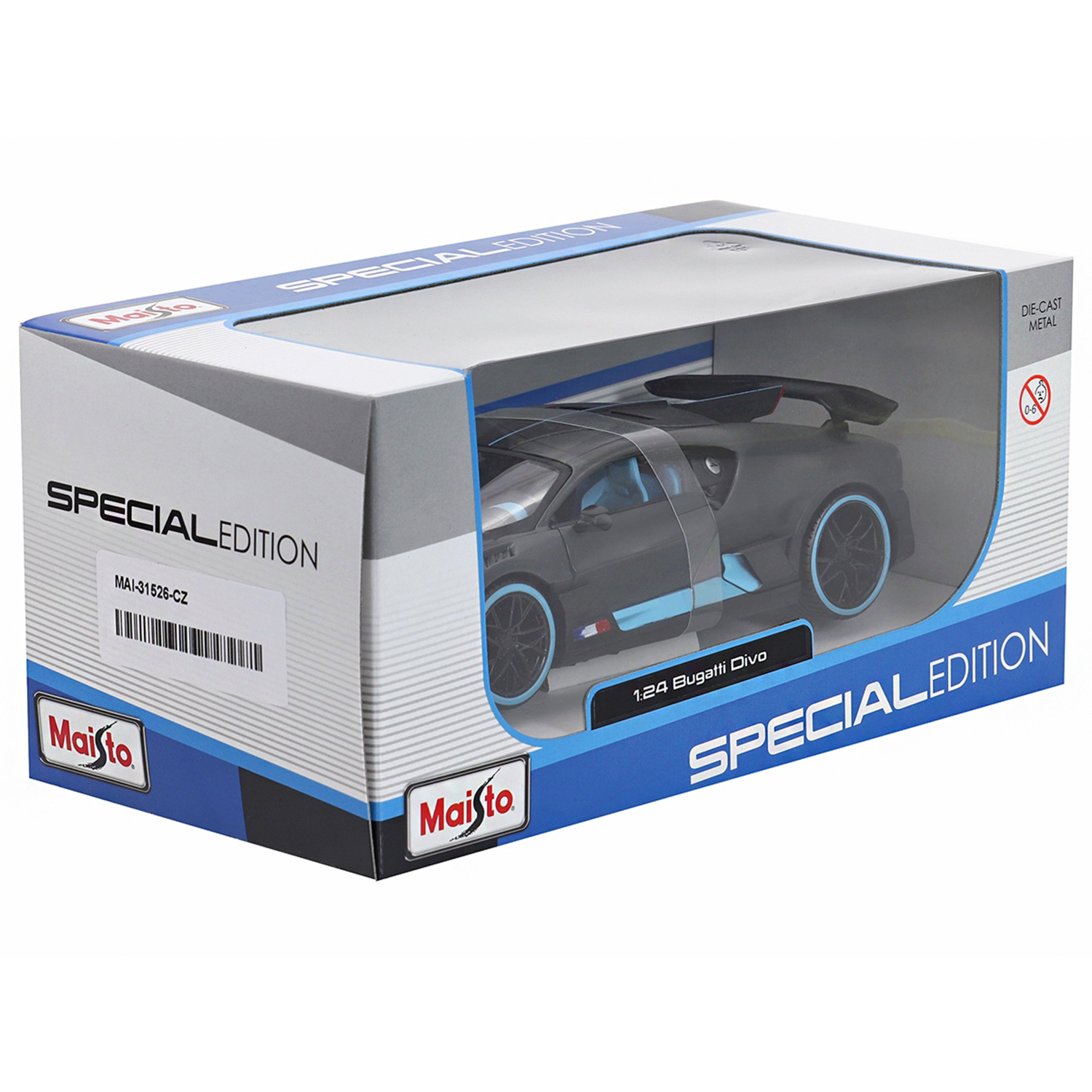 Miniatura Bugatti Divo 1:24 Cinza