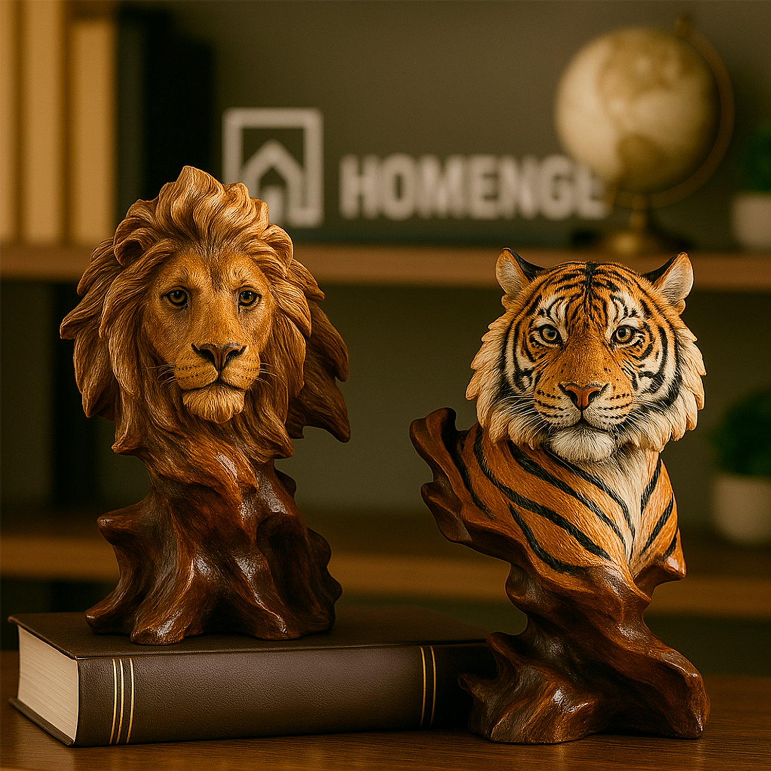 Escultura Retrô Animais em Resina