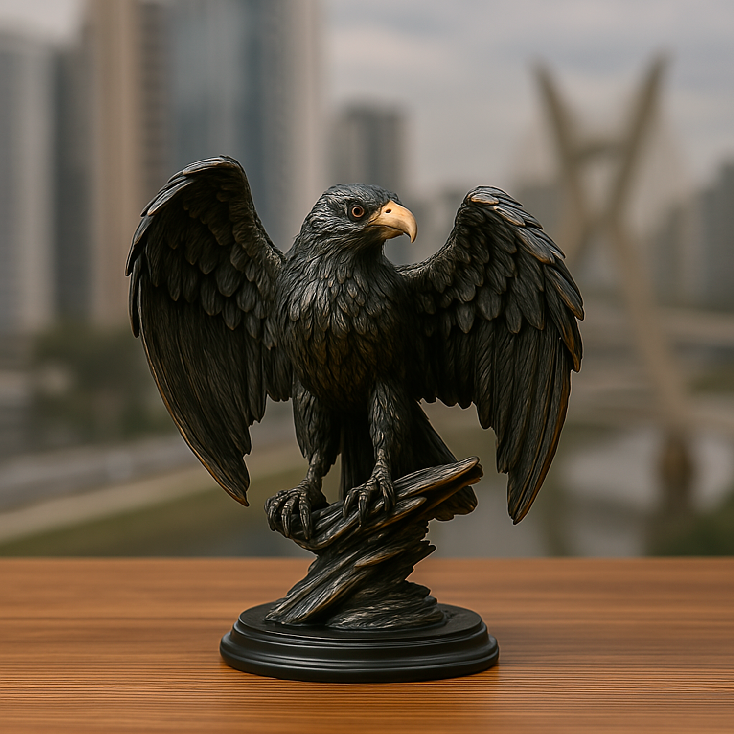 Escultura Realista Águia Resina