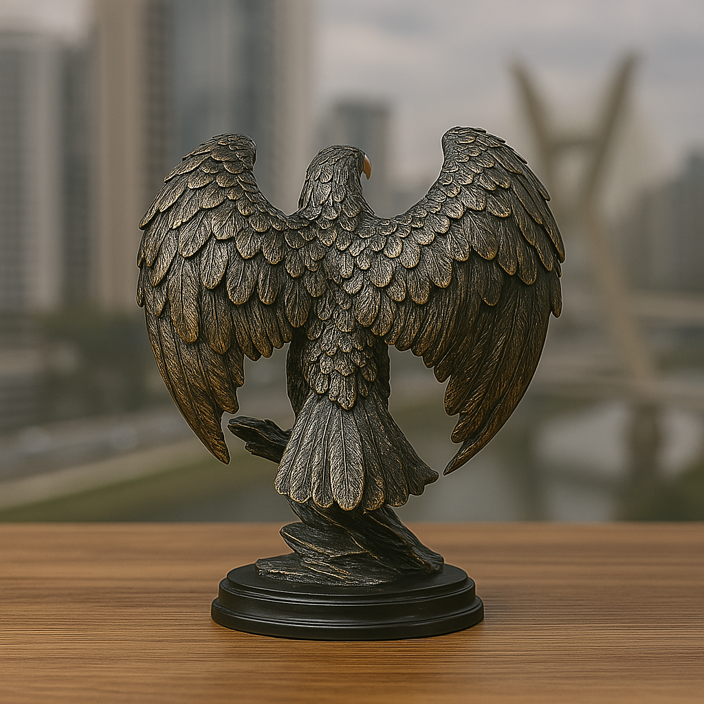 Escultura Realista Águia Resina
