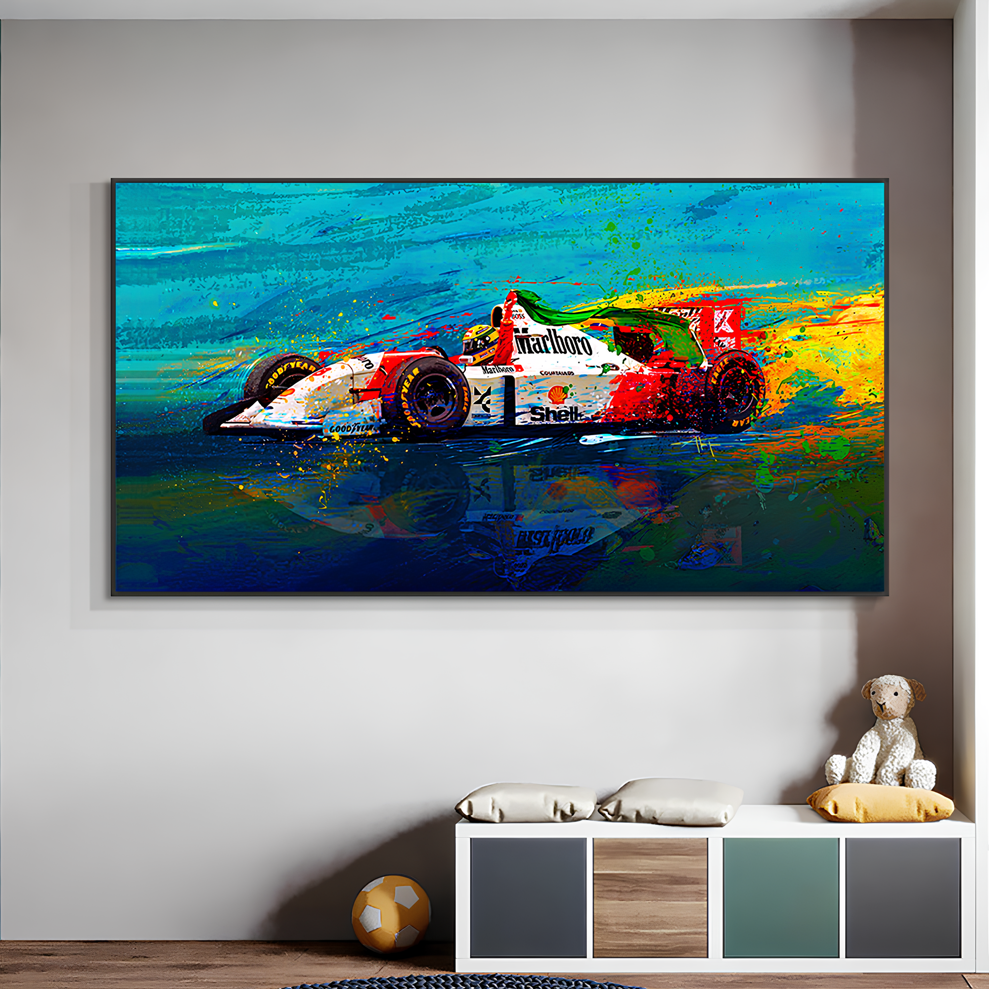 Pôster / Quadro Decorativo Fórmula 1 Ayrton S.