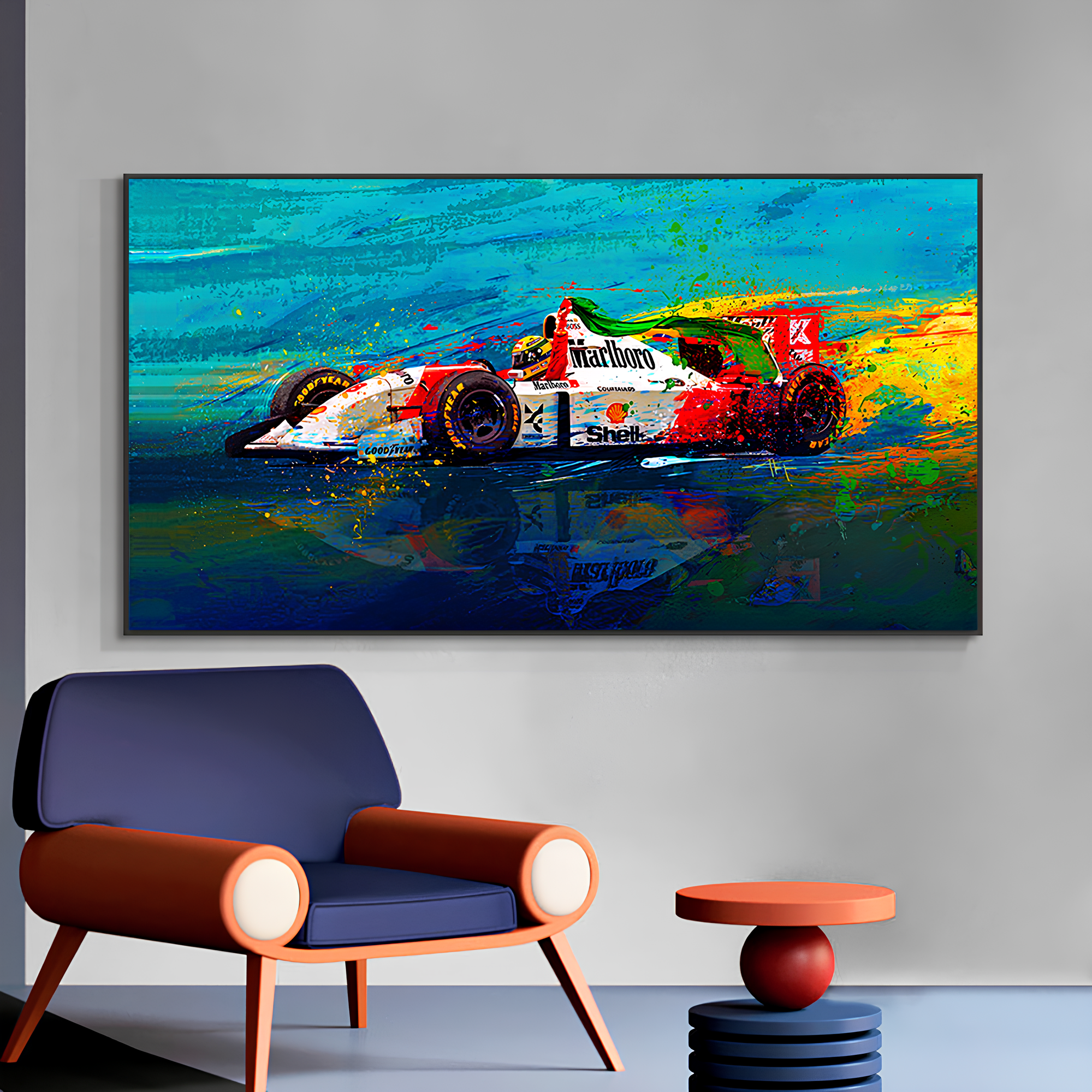 Pôster / Quadro Decorativo Fórmula 1 Ayrton S.