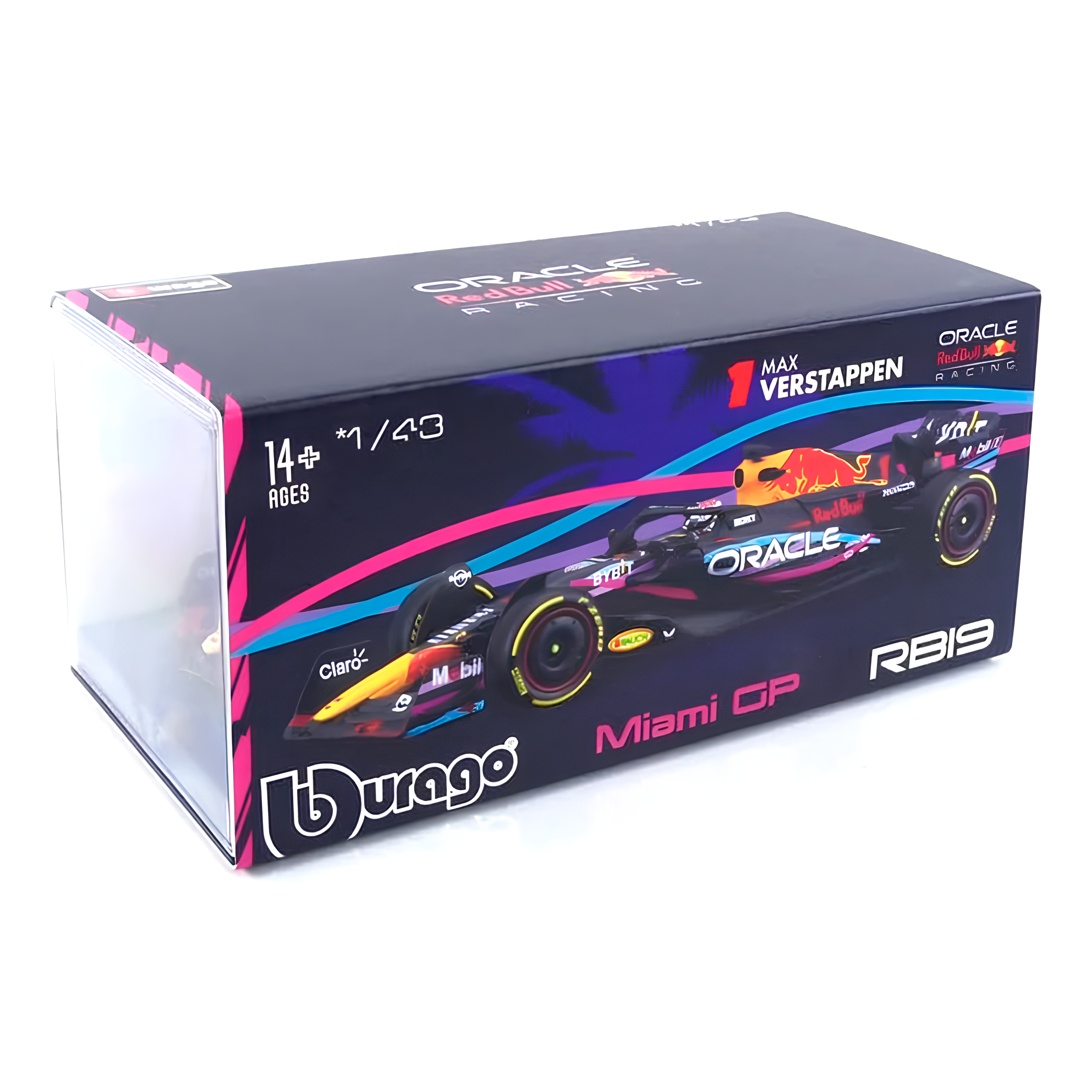 (2023) F1 Miniatura Red Bull Racing RB19 Miami GP #1 Max Verstappen 1:43