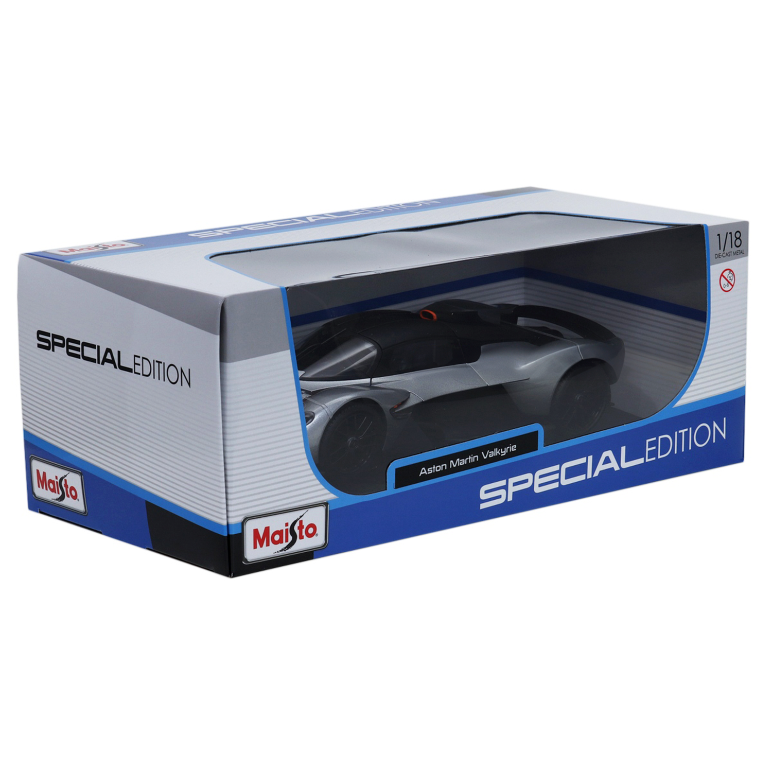 Miniatura Aston Martin Valkyrie Cinza 2022 1:18