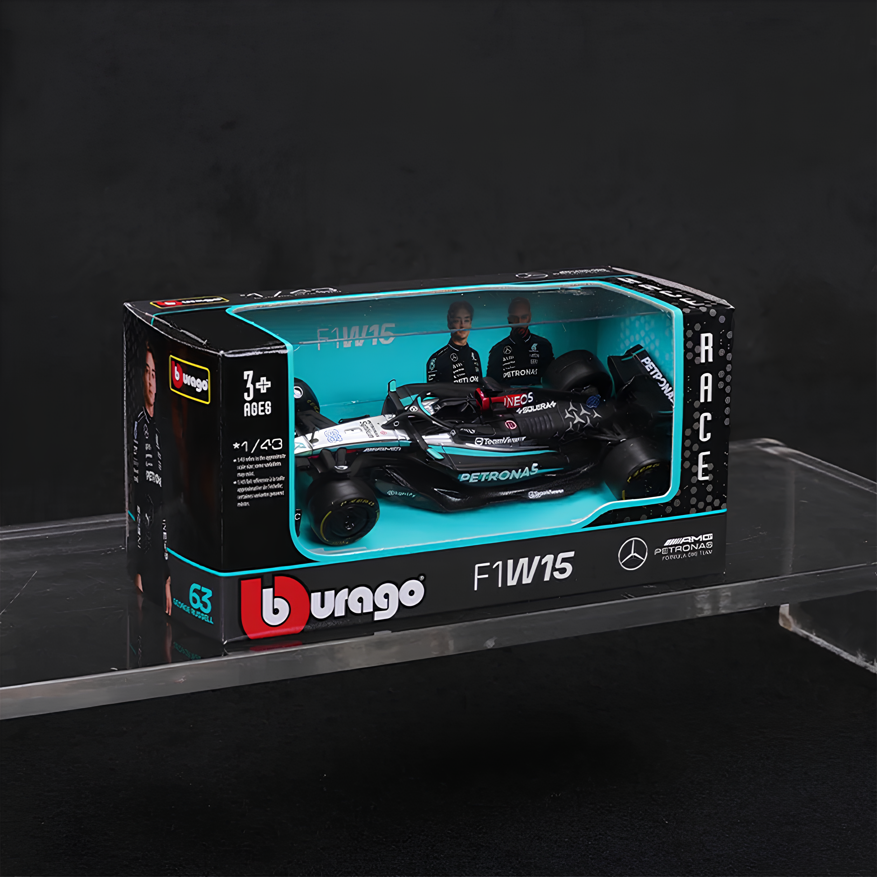 (2024) F1 Miniatura Mercedes-AMG W15 #63 George Russel 1:43
