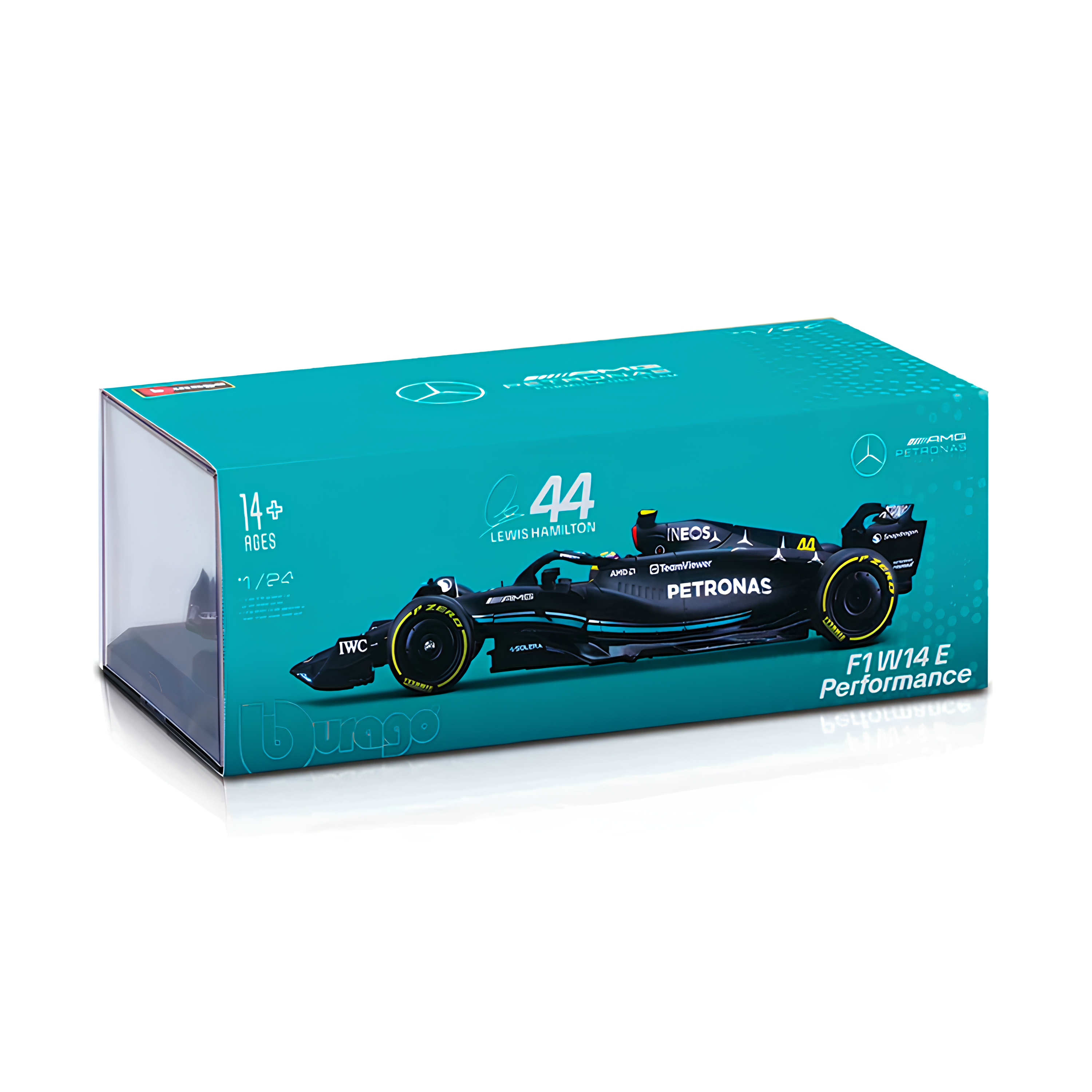 LANÇAMENTO (2023) F1 Miniatura Mercedes-AMG W14 #44 Lewis Hamilton 1:24