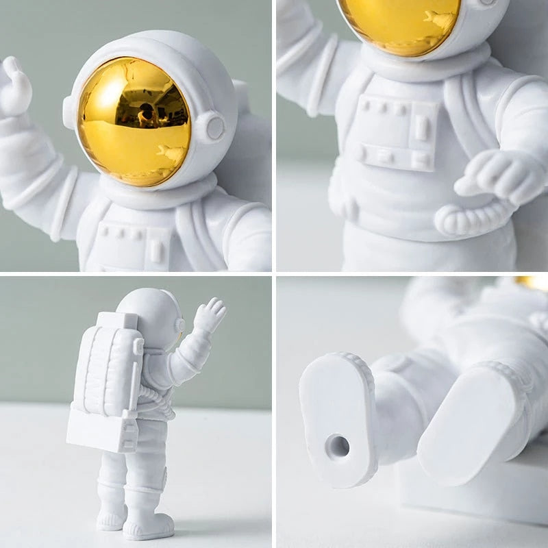 Conjunto Luminária Astronautas 4Pcs Figura Decorativa - Homenge