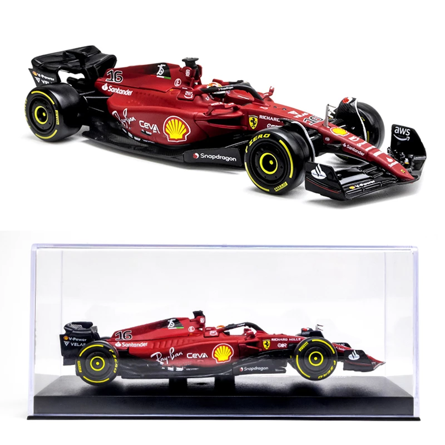 (2022) F1 Miniatura Ferrari F1-75 #16 Charles Leclerc