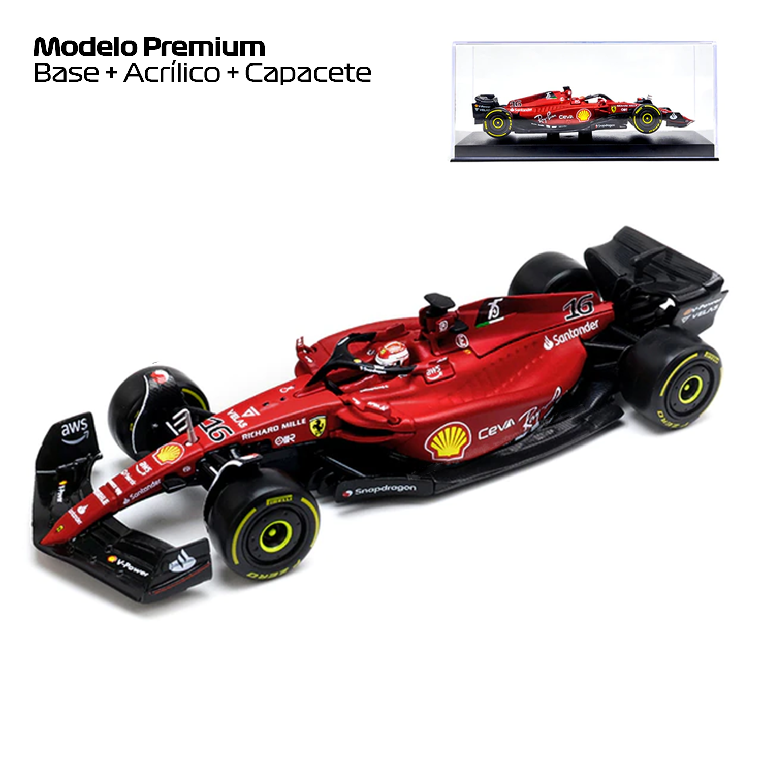 (2022) F1 Miniatura Ferrari F1-75 #16 Charles Leclerc