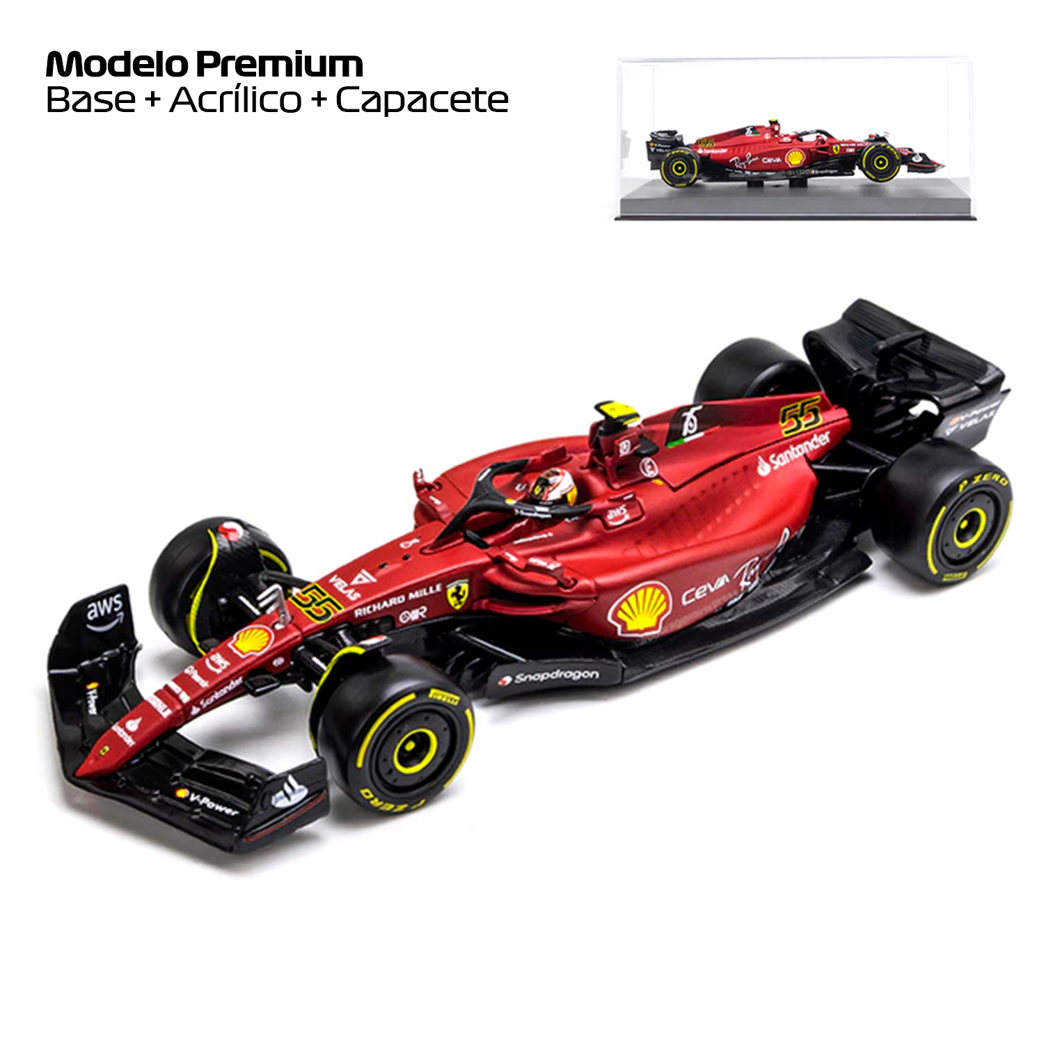 (2022) F1 Miniatura Ferrari F1-75 #55 Carlos Sainz
