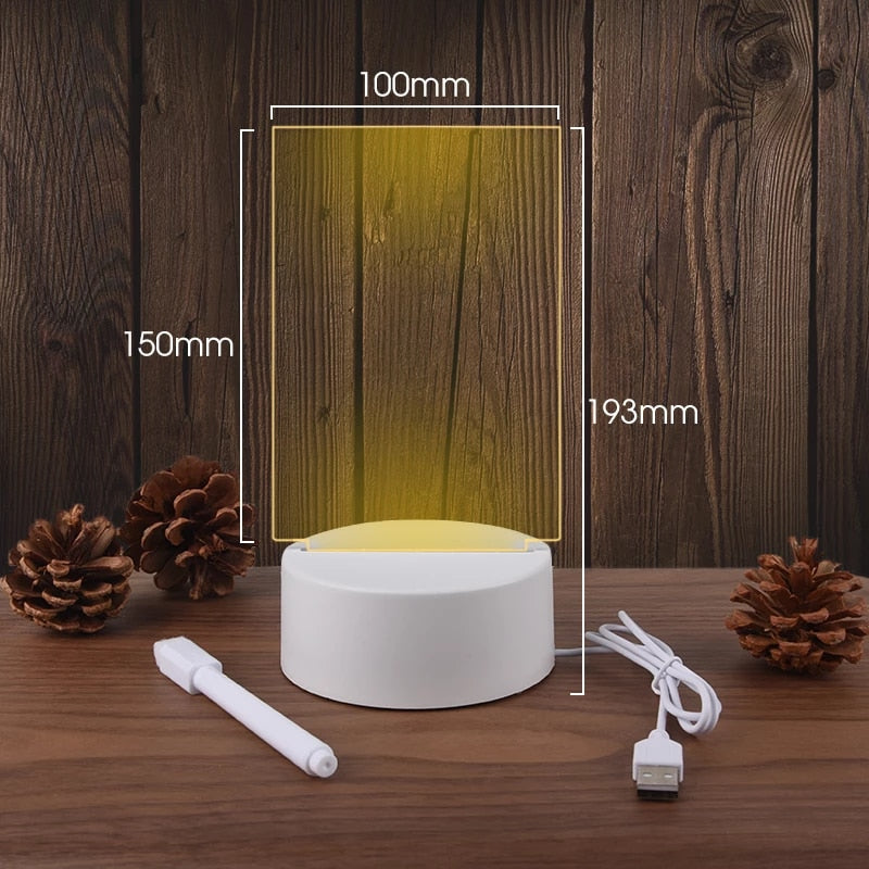 Luminária LightScreen™ 3D de Escrever Decorativa - Homenge