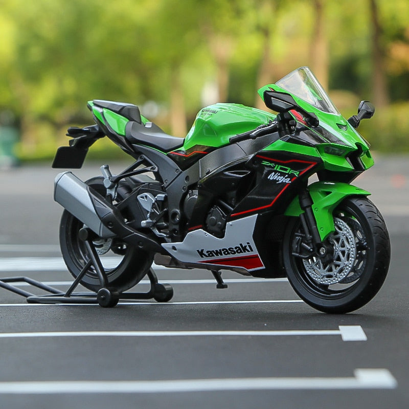 Modèle réduit 1/12 Pour Kawasaki ZX10R Pour Ninja ZX-10R Moto Modèle En Métal Collection Simulation Diecasts Cadeaux Pour (Black