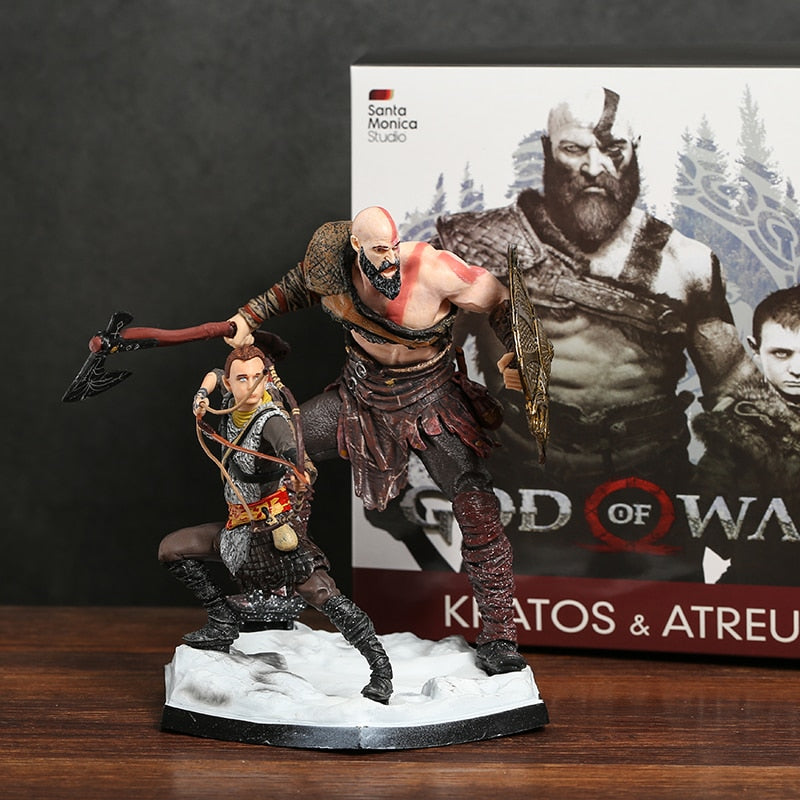 Kratos e Atreus Decoração Action Figure God of War