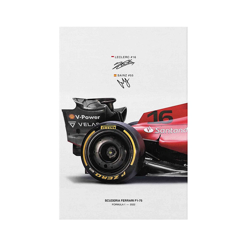 poster quadros decorativos scuderia ferrari formula 1