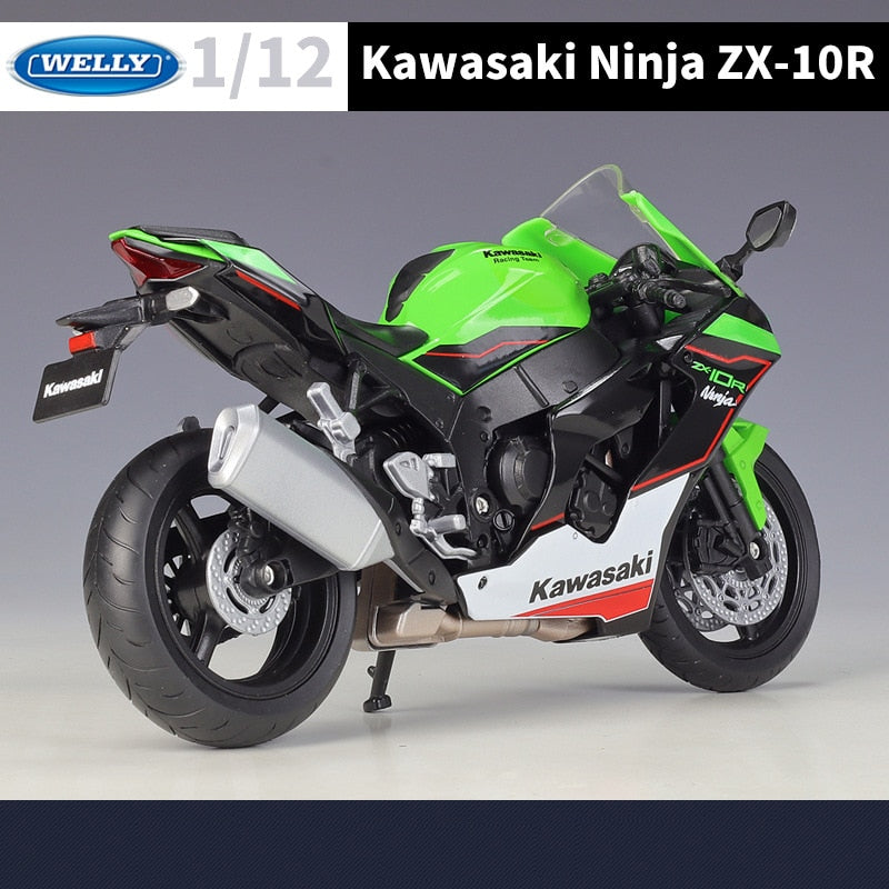 miniatura 1/12 kawasaki ninja zx10r motociclismo