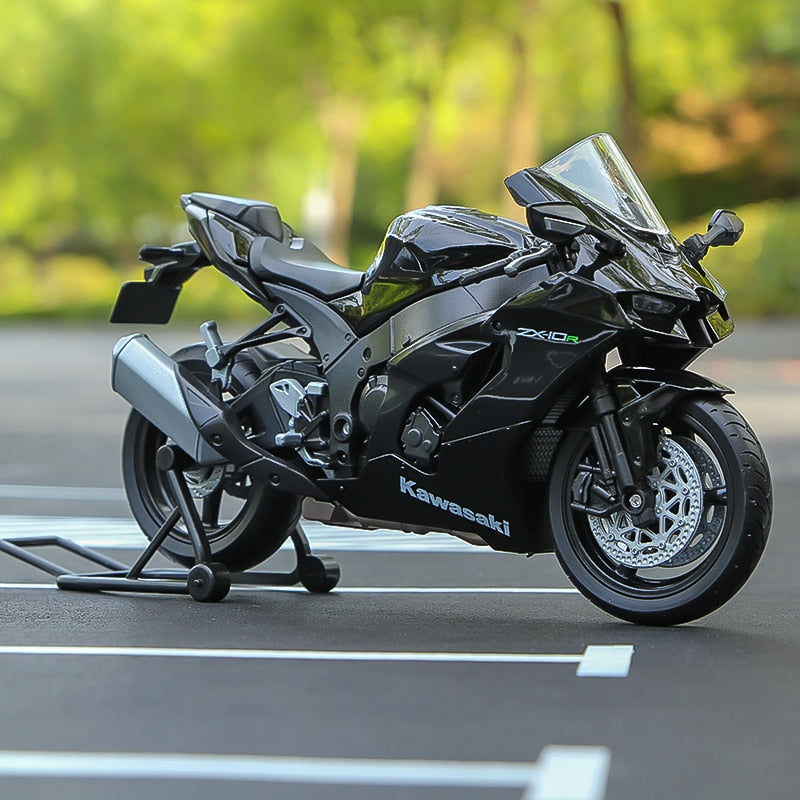 miniatura 1/12 kawasaki ninja zx10r motociclismo