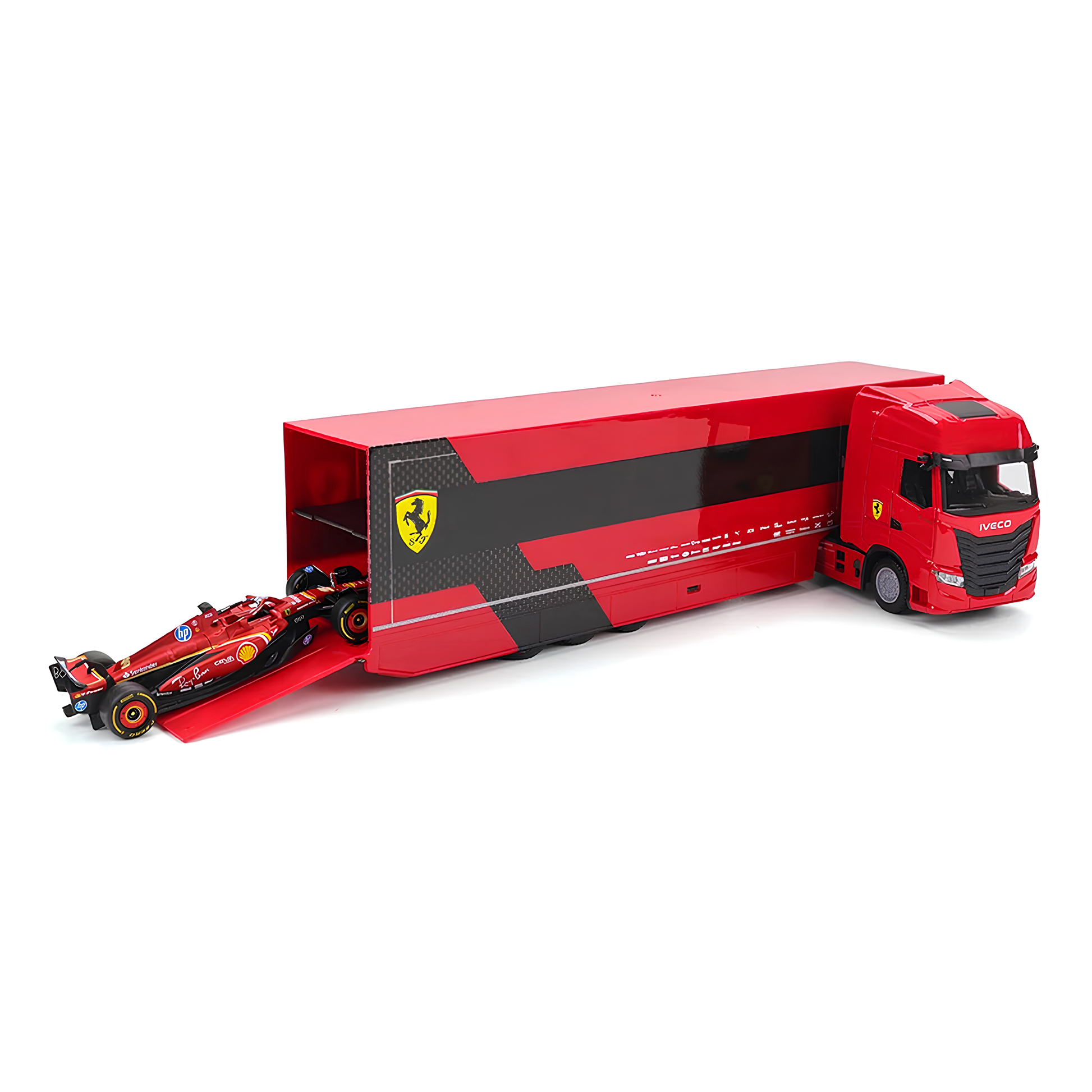 (2024) F1 Miniatura Transportador + SF-24 #16 Charles Leclerc 1:43