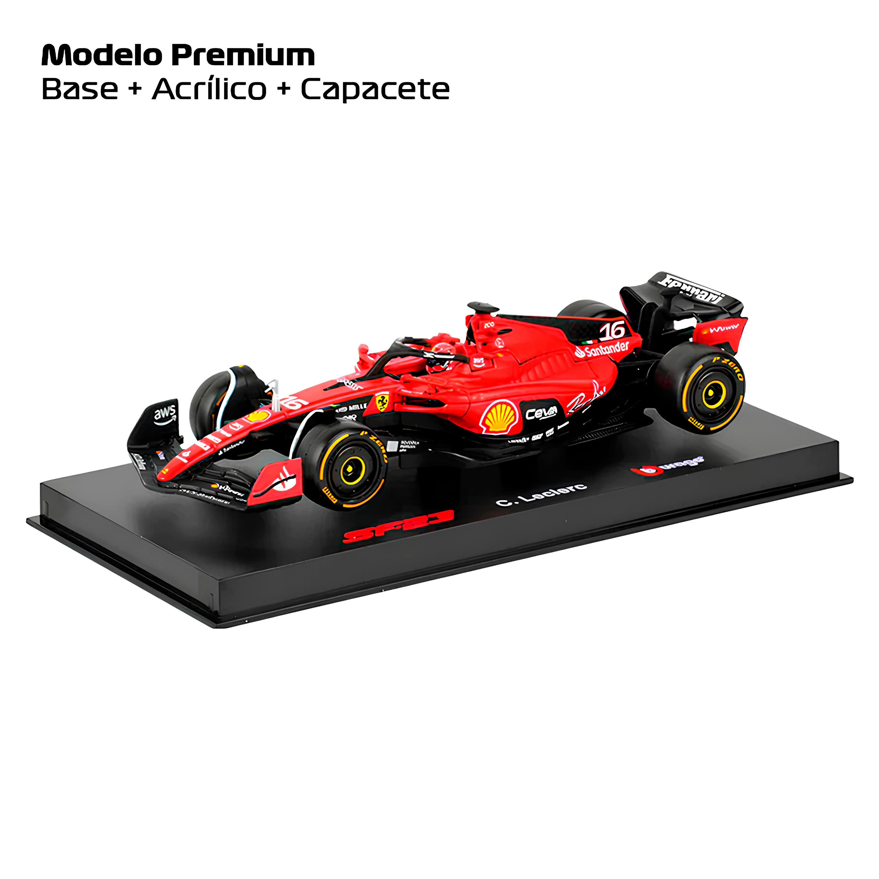 LANÇAMENTO (2023) F1 Miniatura Ferrari SF23 #16 Charles Leclerc 1:43