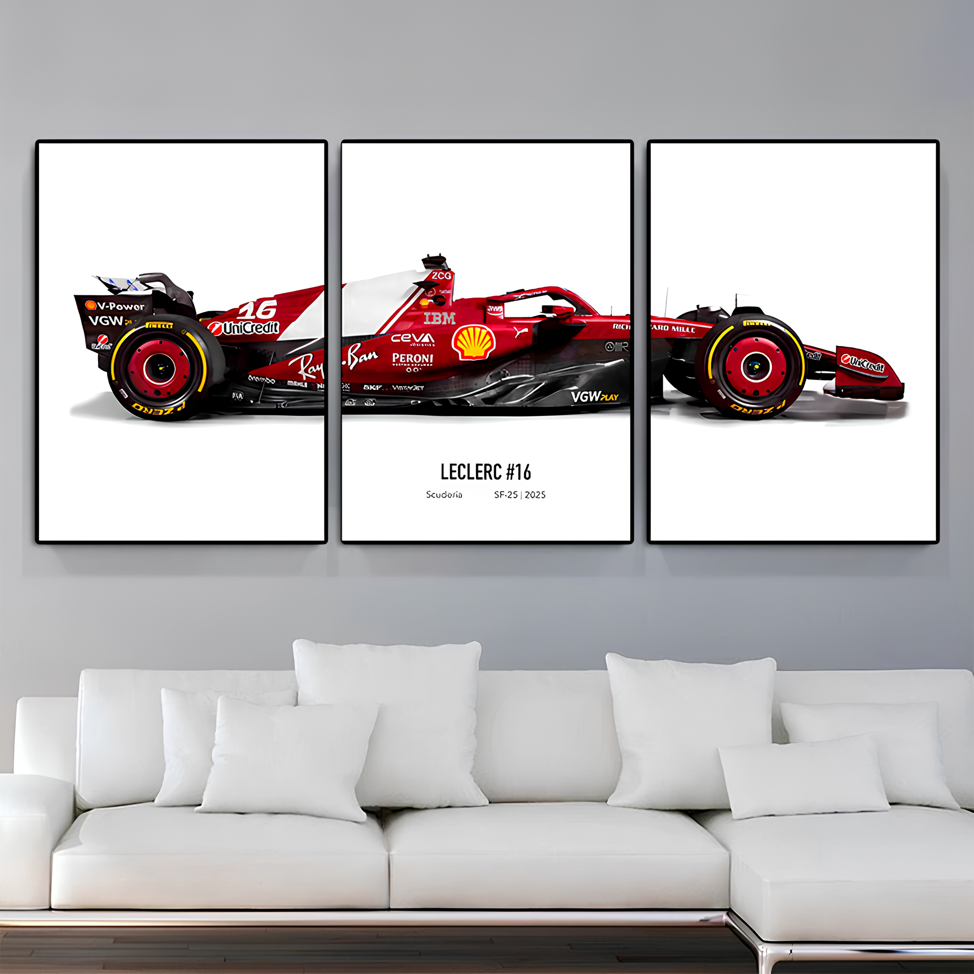 Pôster / Quadro Decorativo F1 Scuderia Ferrari 2025