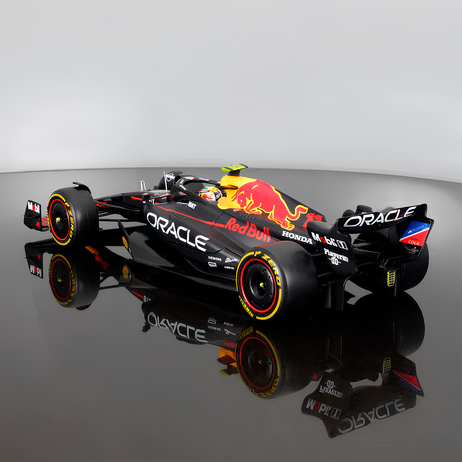 Miniatura Fórmula 1 Red Bull Racing RB19 #1 Max Verstappen 1:24 + Piloto (Edição do Campeão)