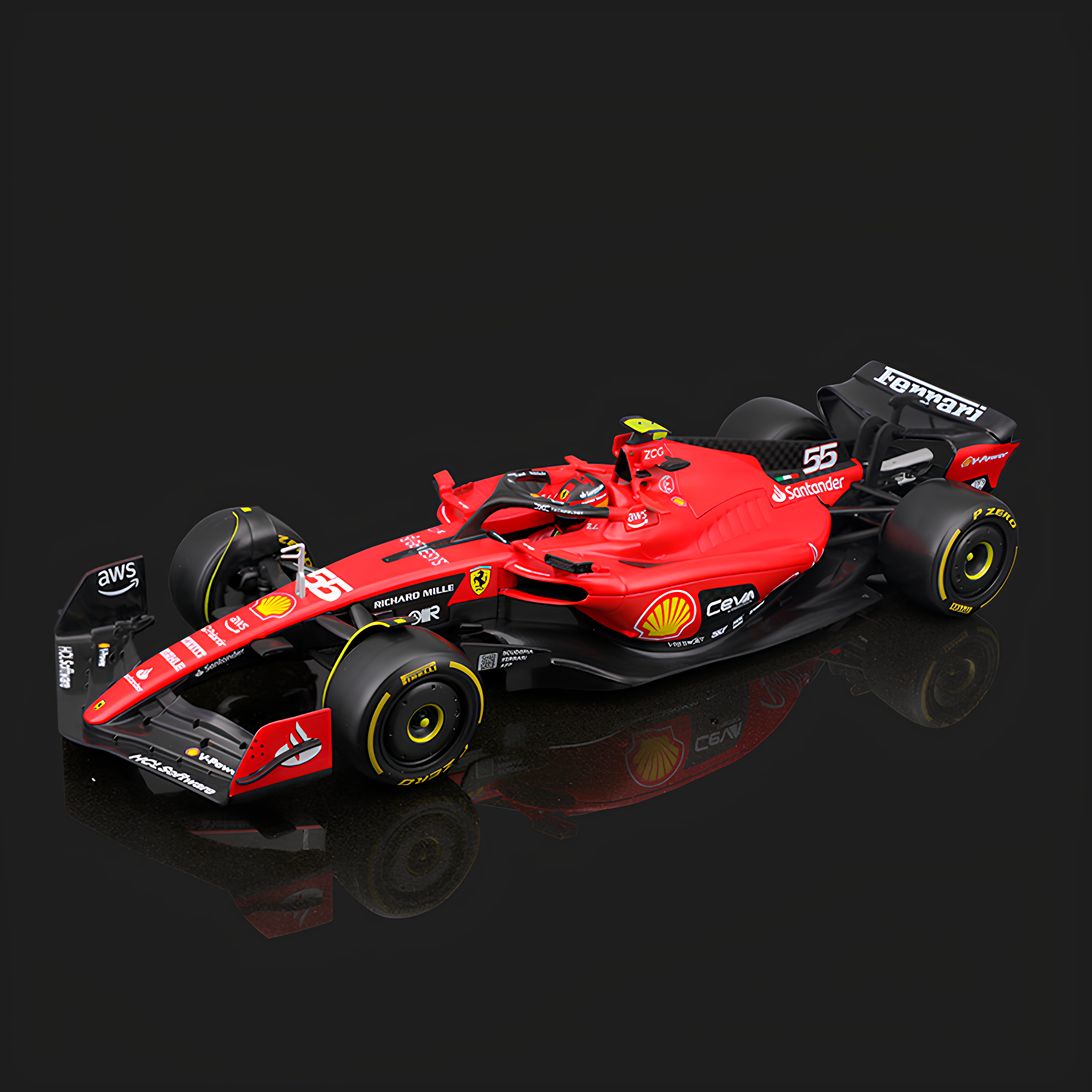 (2023) F1 Miniatura Ferrari SF23 #55 Carlos Sainz 1:18