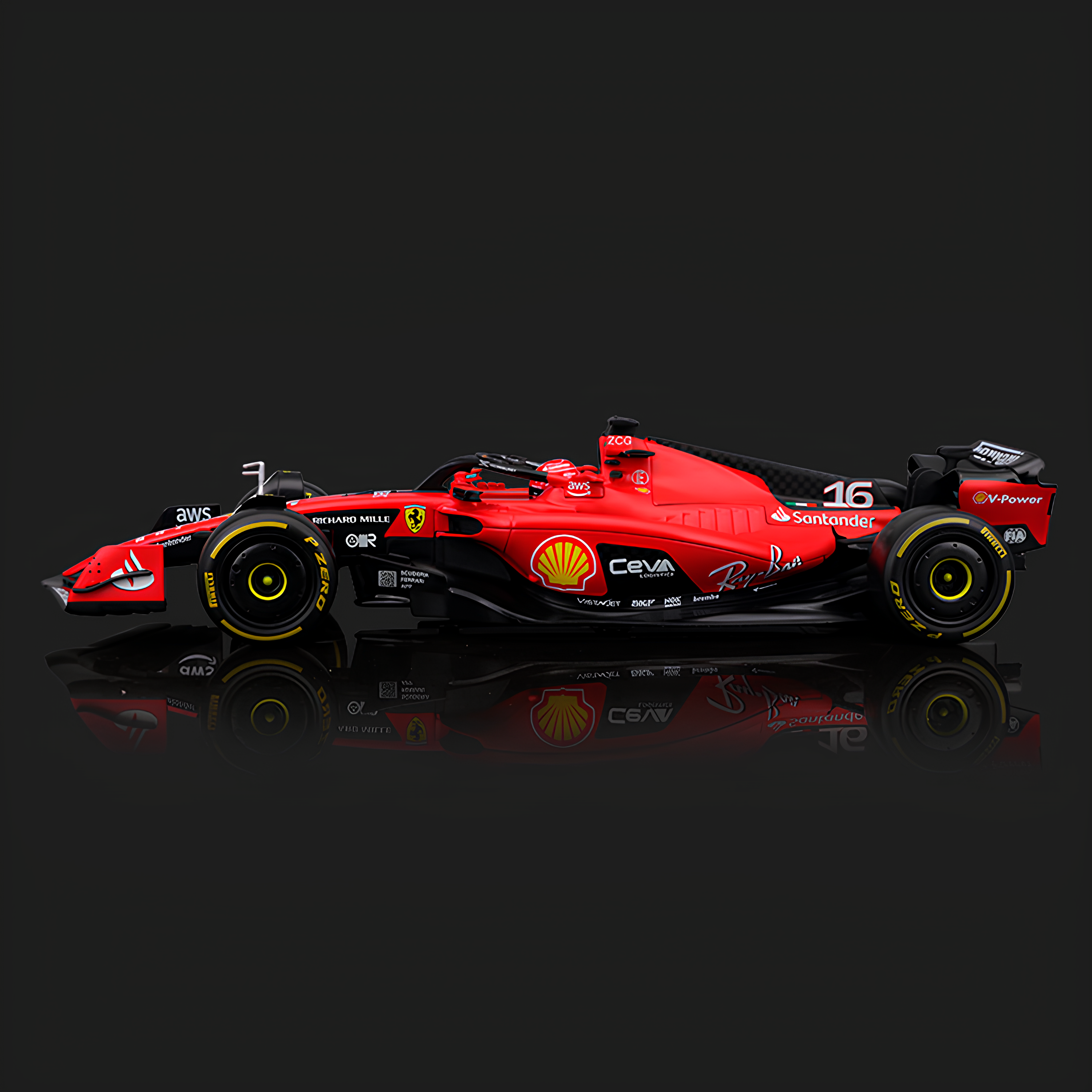 (2023) F1 Miniatura Ferrari SF23 #16 Charles Leclerc 1:18